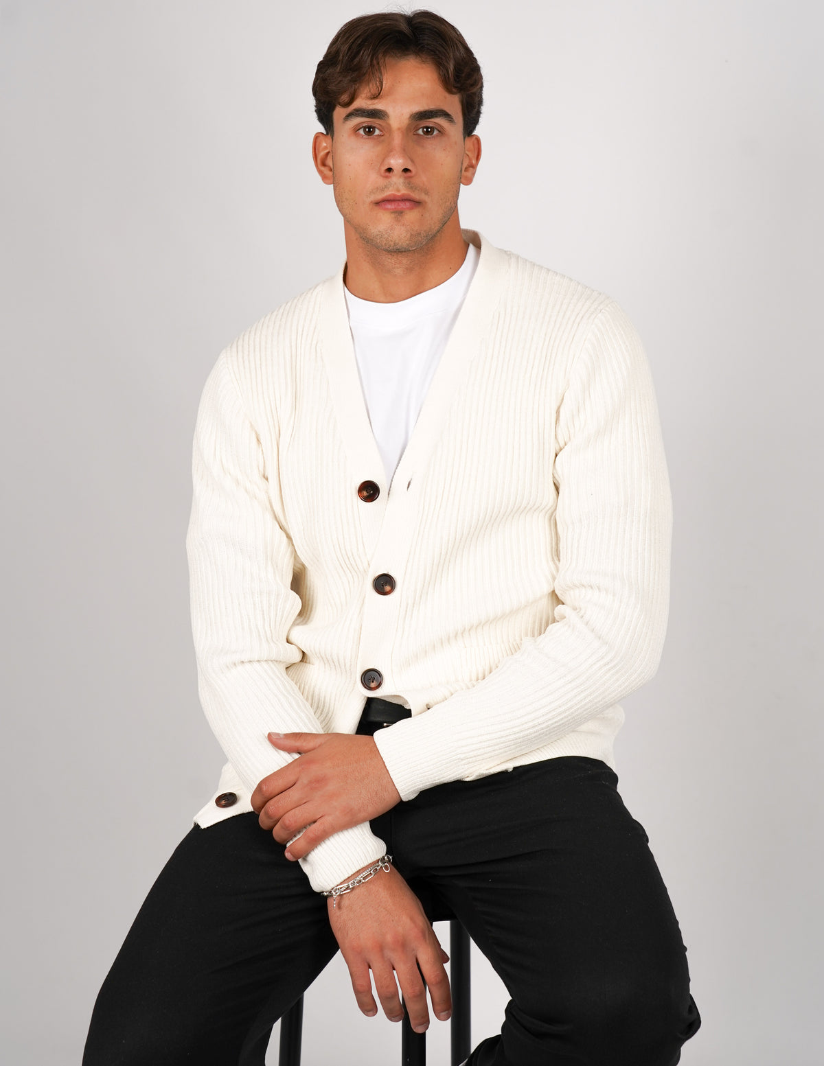 CARDIGAN IN CINIGLIA CON TASCHE