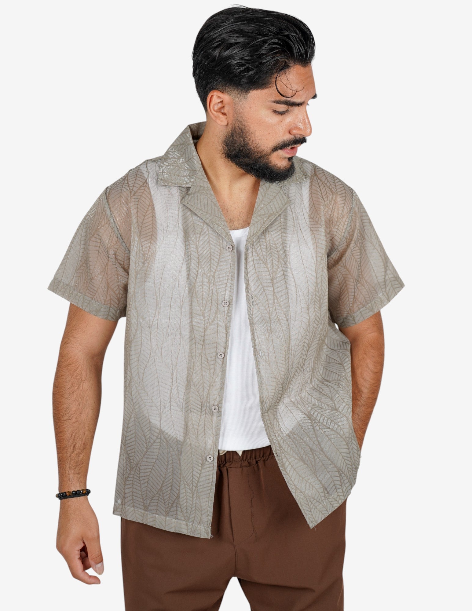 Camicia strutturata manica corta