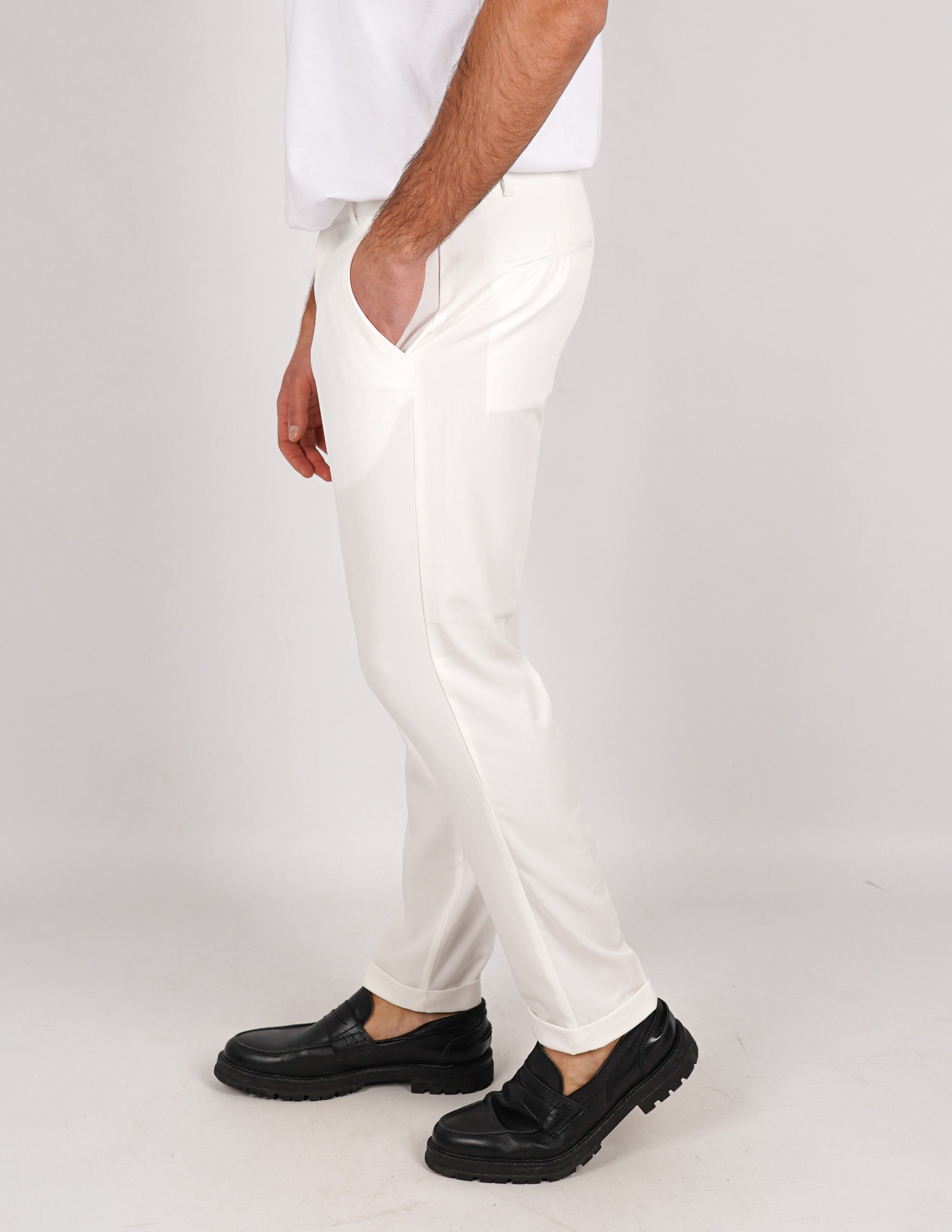 pantalone lungo sartoriale con elastico