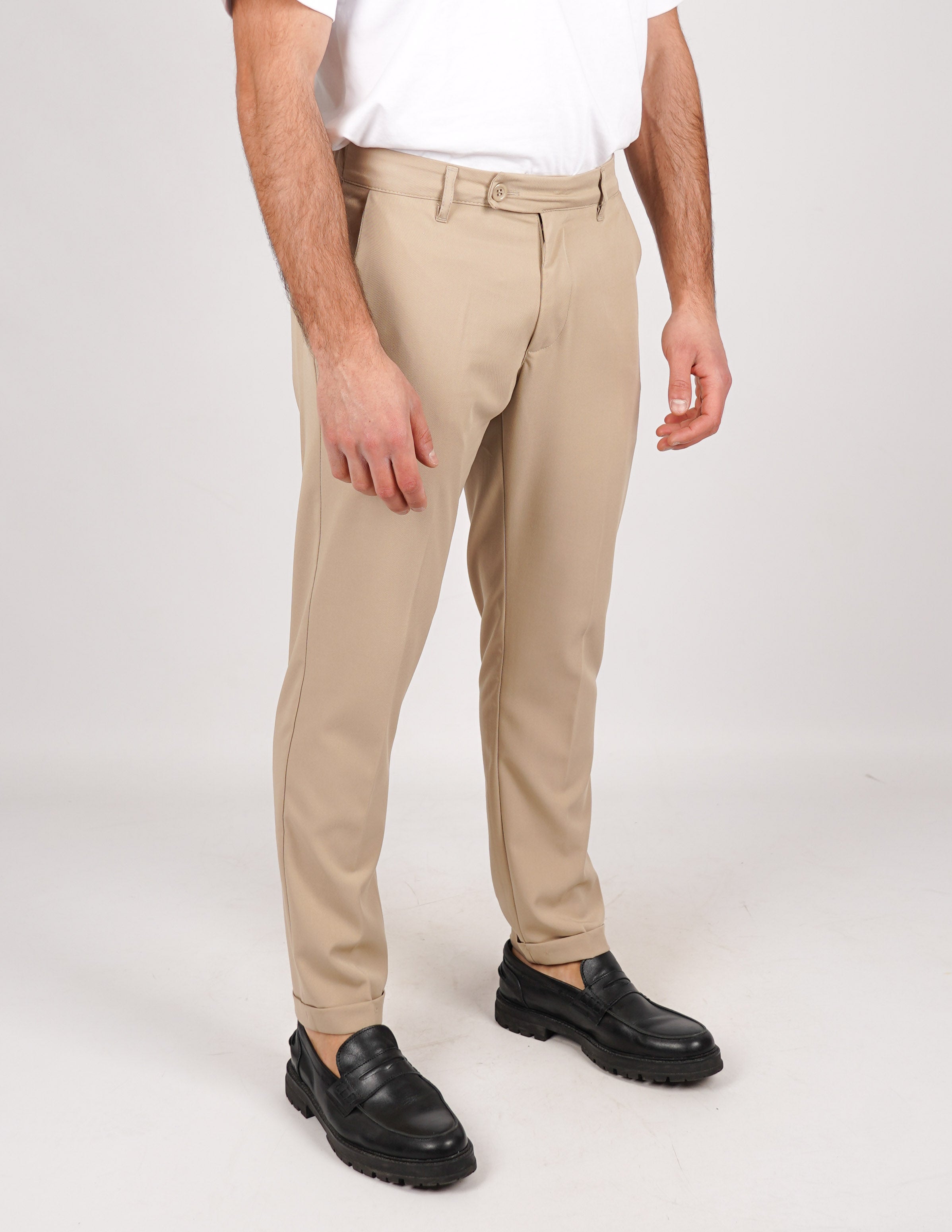 pantalone lungo sartoriale con elastico