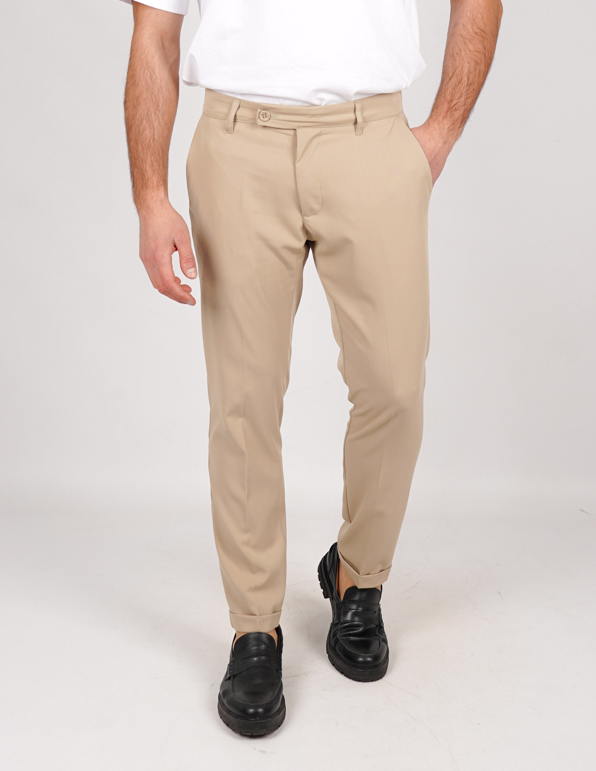 pantalone lungo sartoriale con elastico
