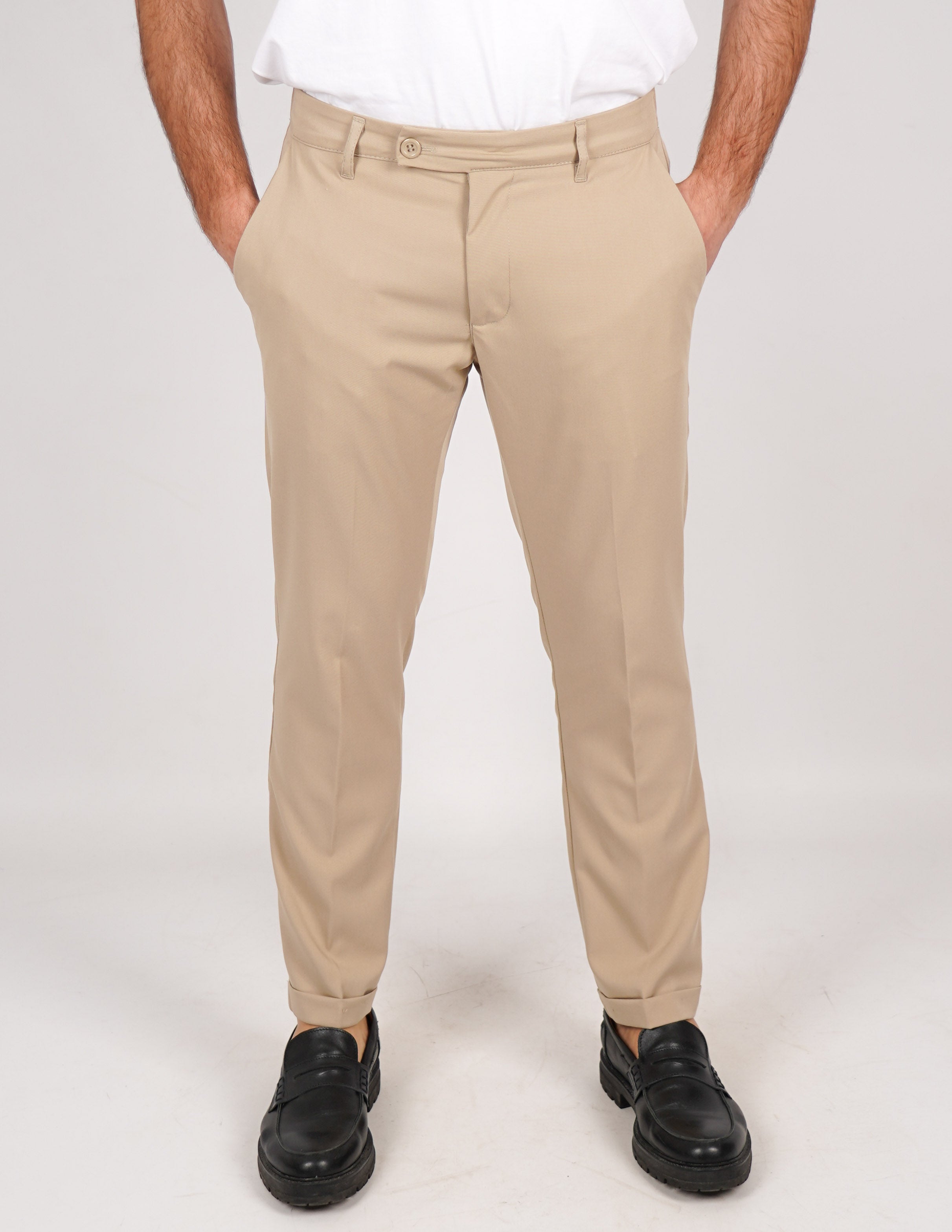 pantalone lungo sartoriale con elastico