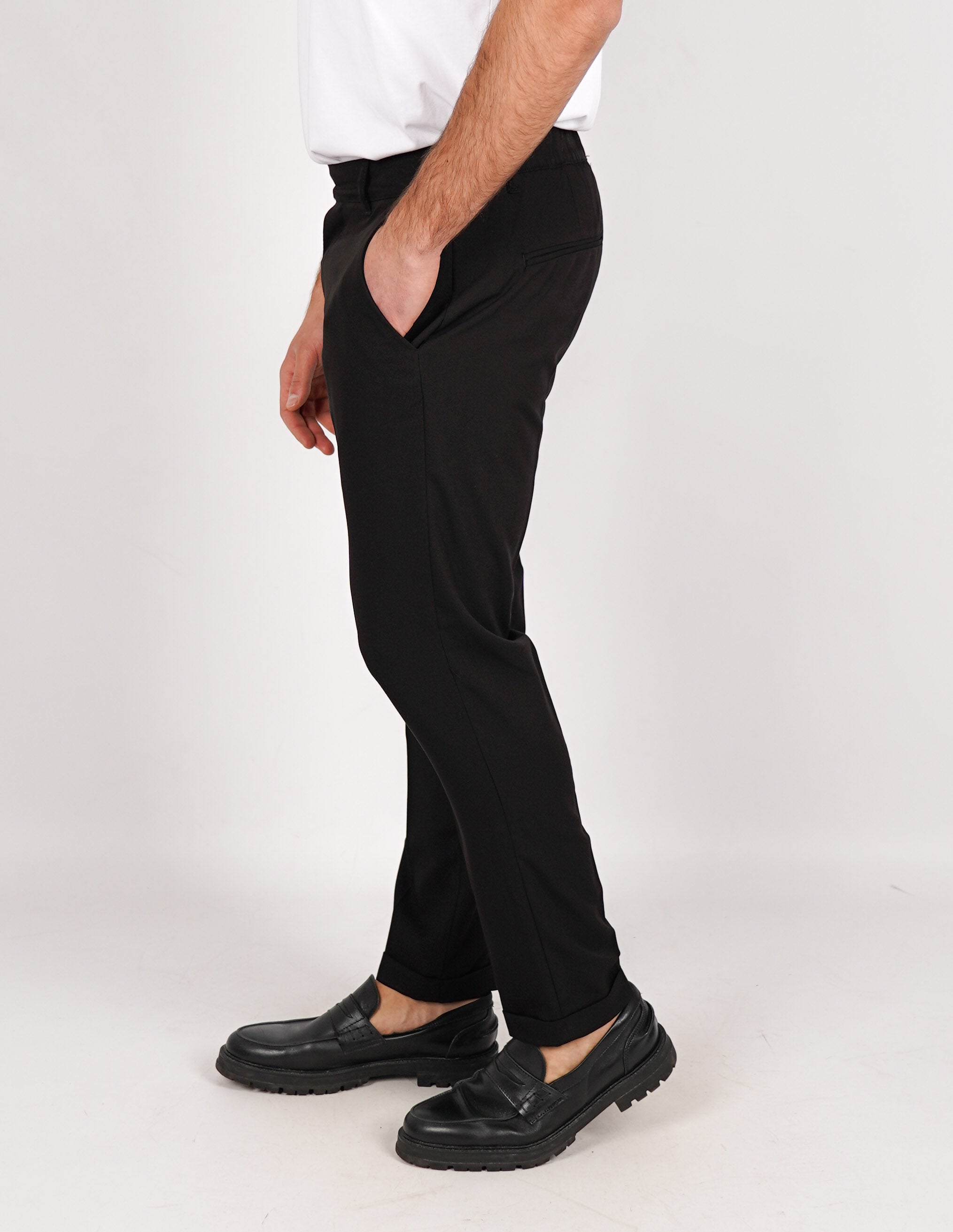 pantalone lungo sartoriale con elastico