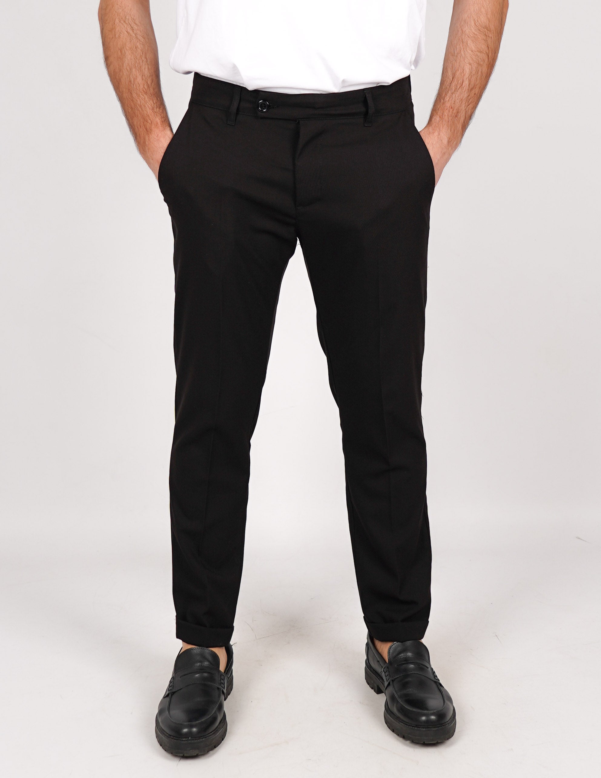 pantalone lungo sartoriale con elastico