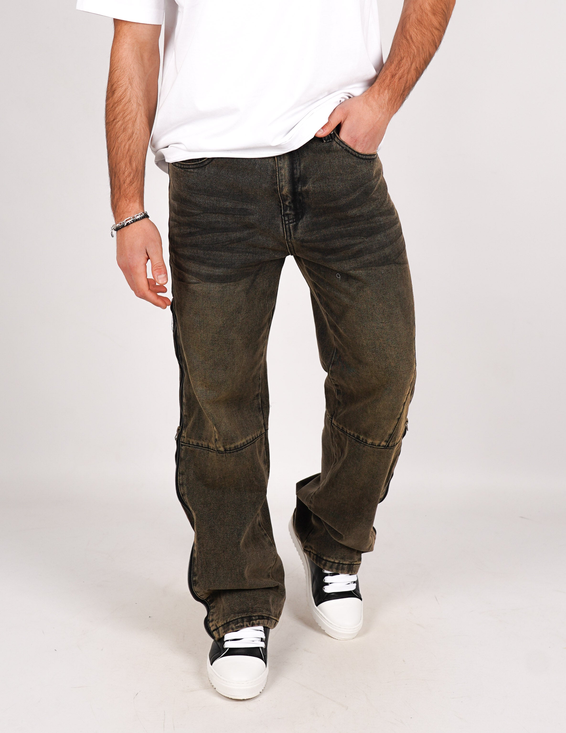 JEANS BAGGY FIT CON ZIP