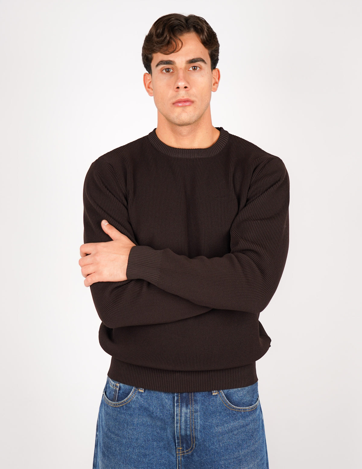 Maglione over D tessuto antipilling