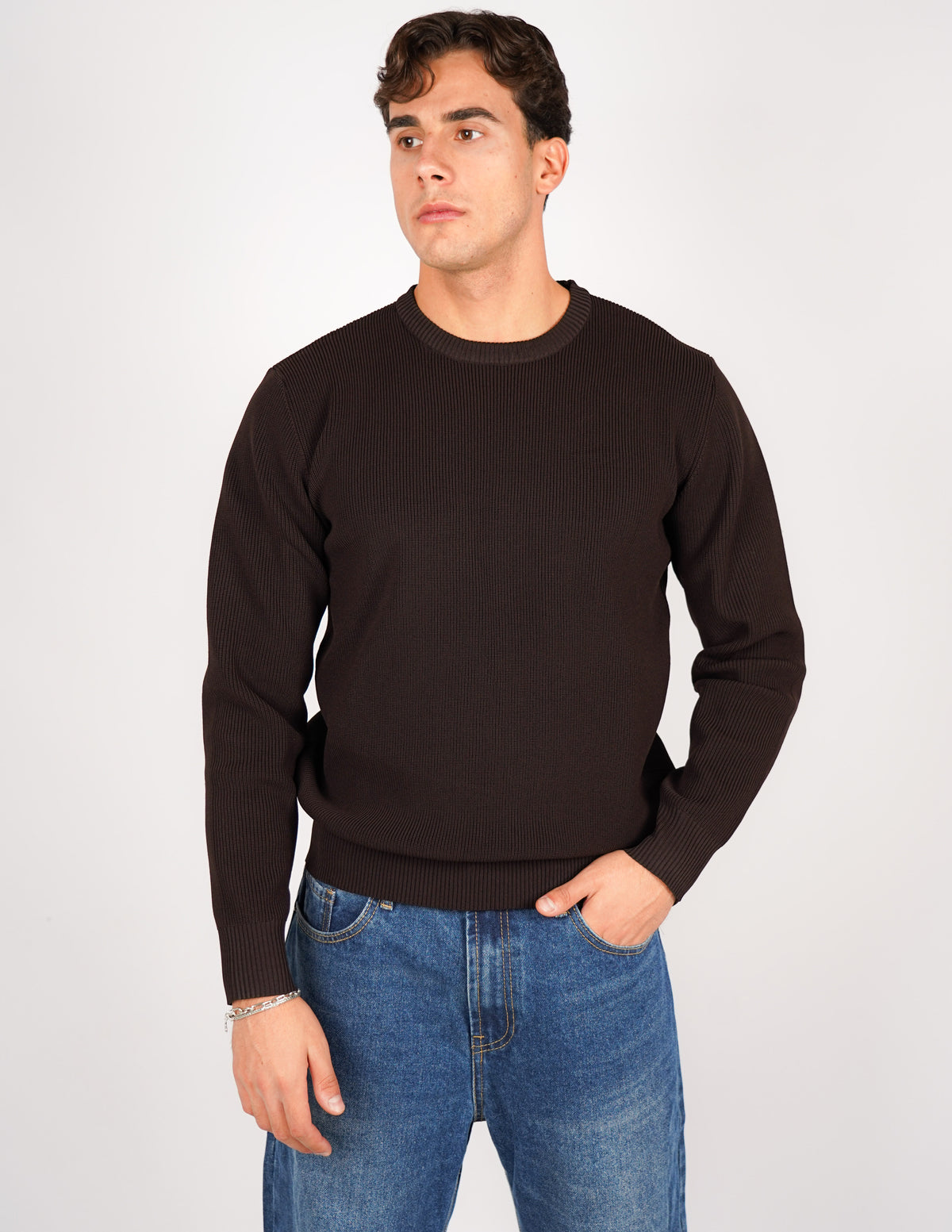 Maglione over D tessuto antipilling