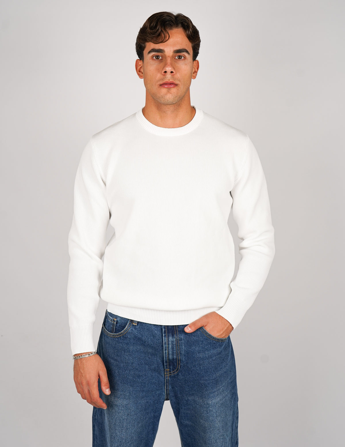 Maglione over D tessuto antipilling