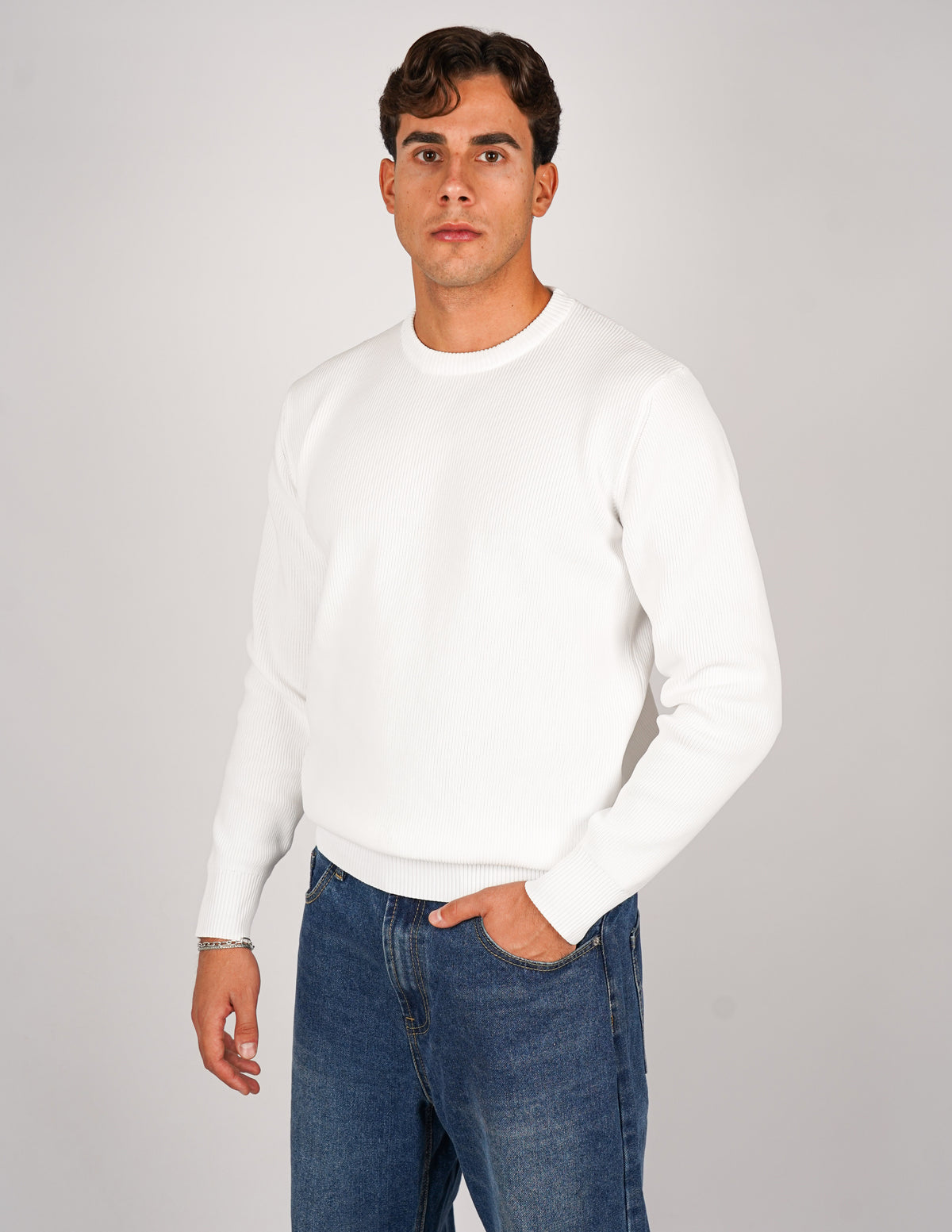 Maglione over D tessuto antipilling