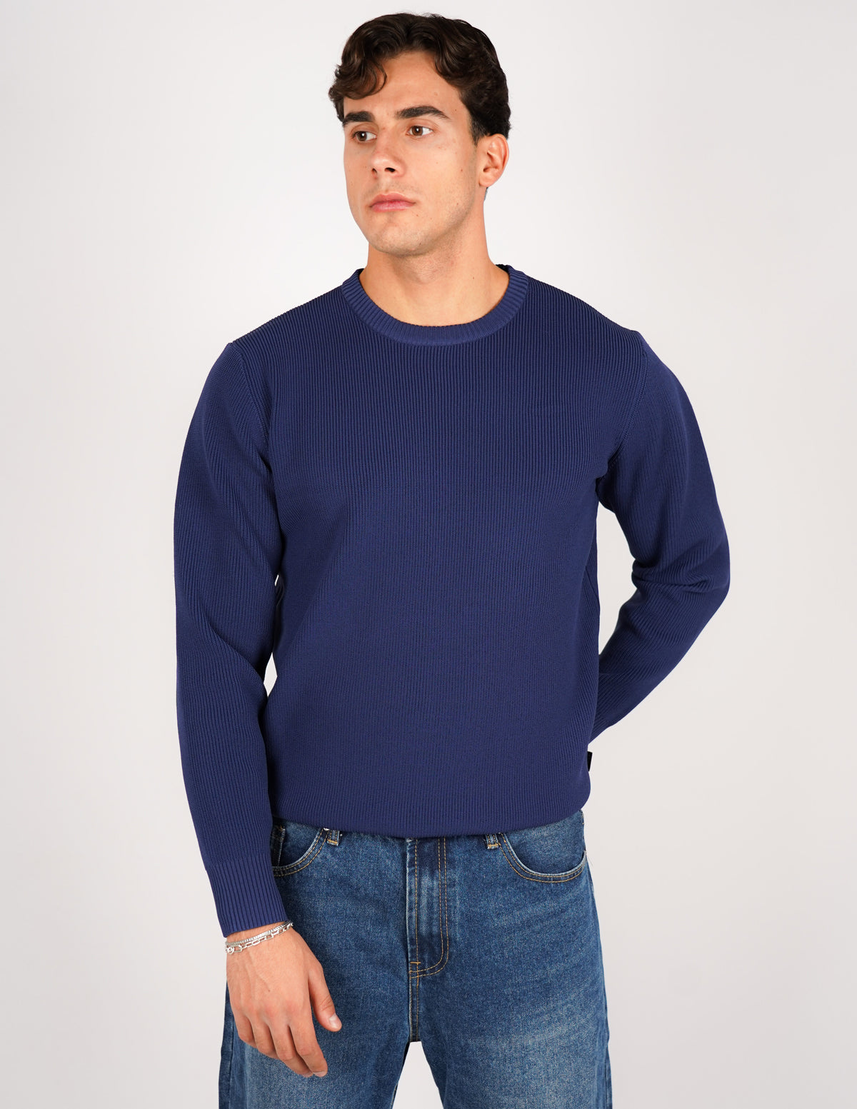 Maglione over D tessuto antipilling