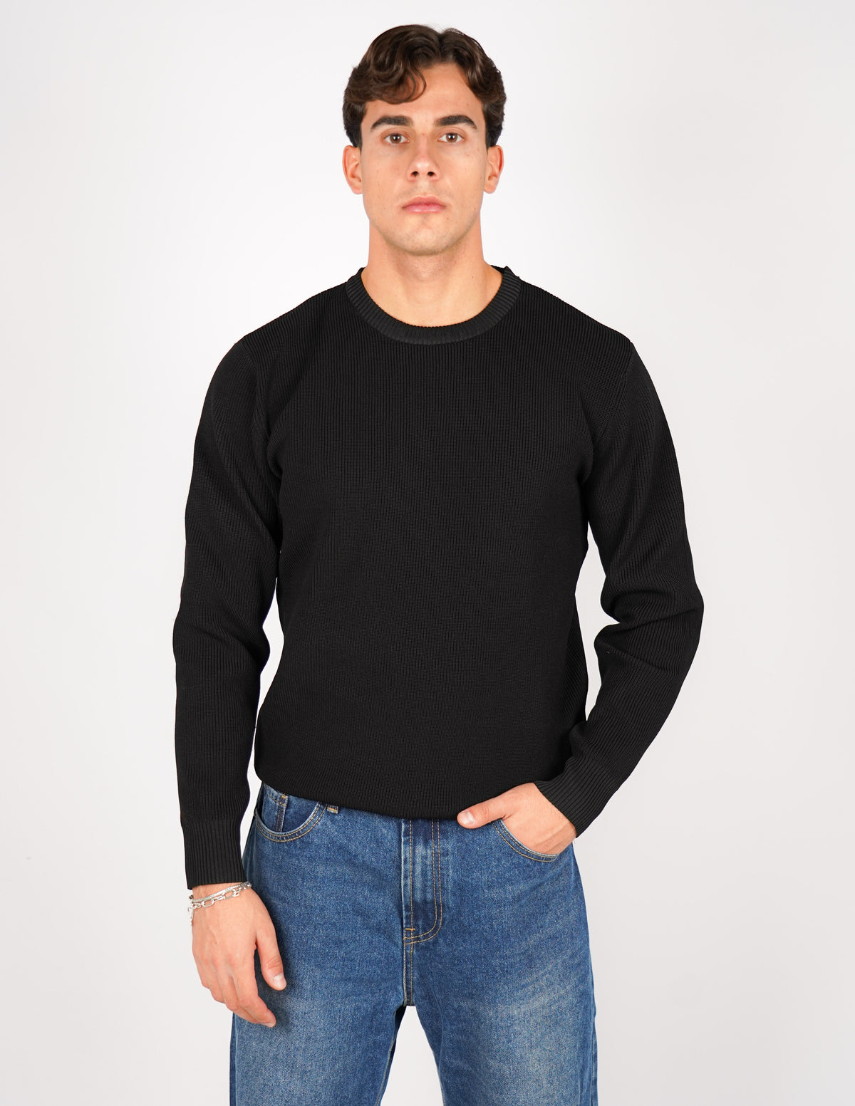 Maglione over D tessuto antipilling
