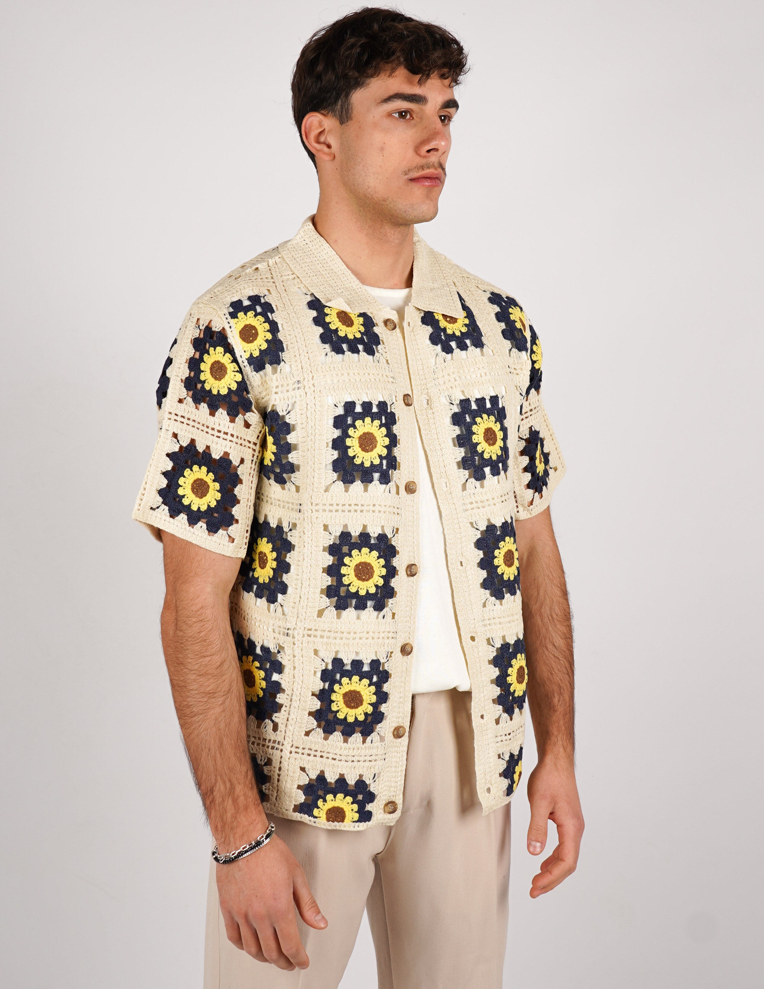 CAMICIA UOMO CROCHET A FANTASIA