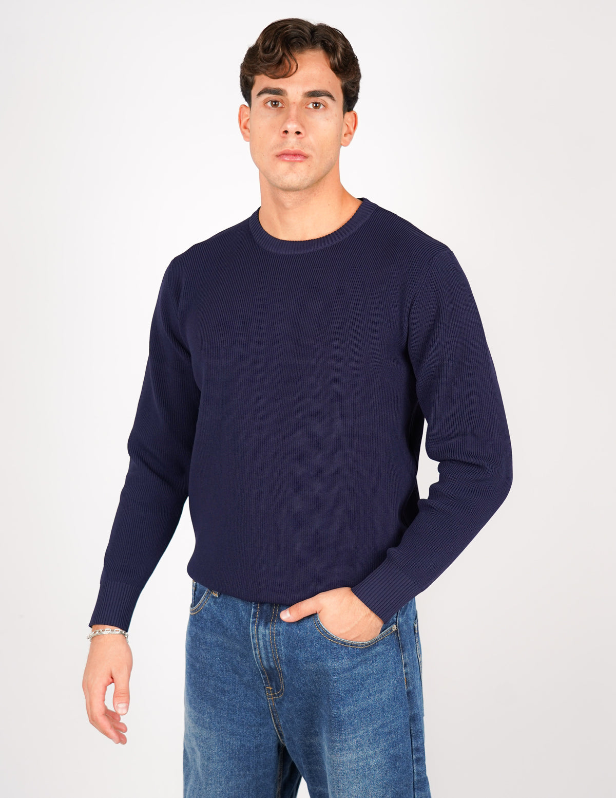 Maglione over D tessuto antipilling