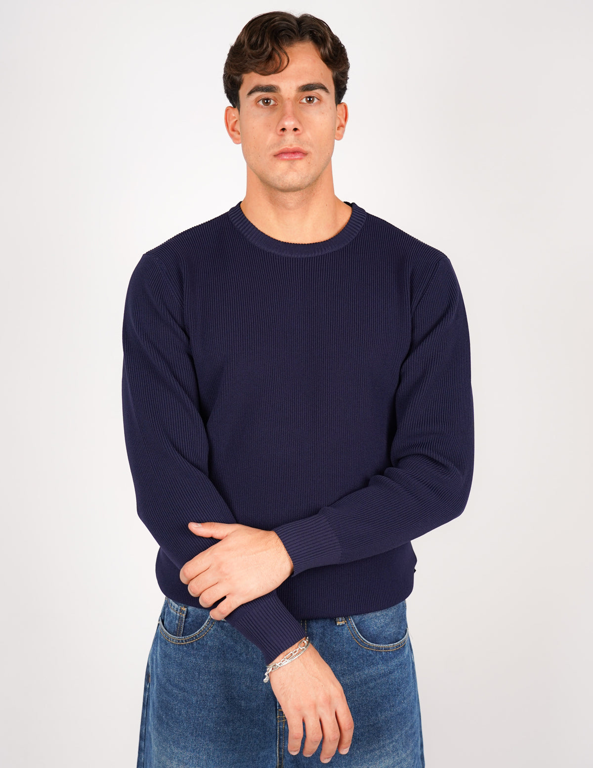 Maglione over D tessuto antipilling