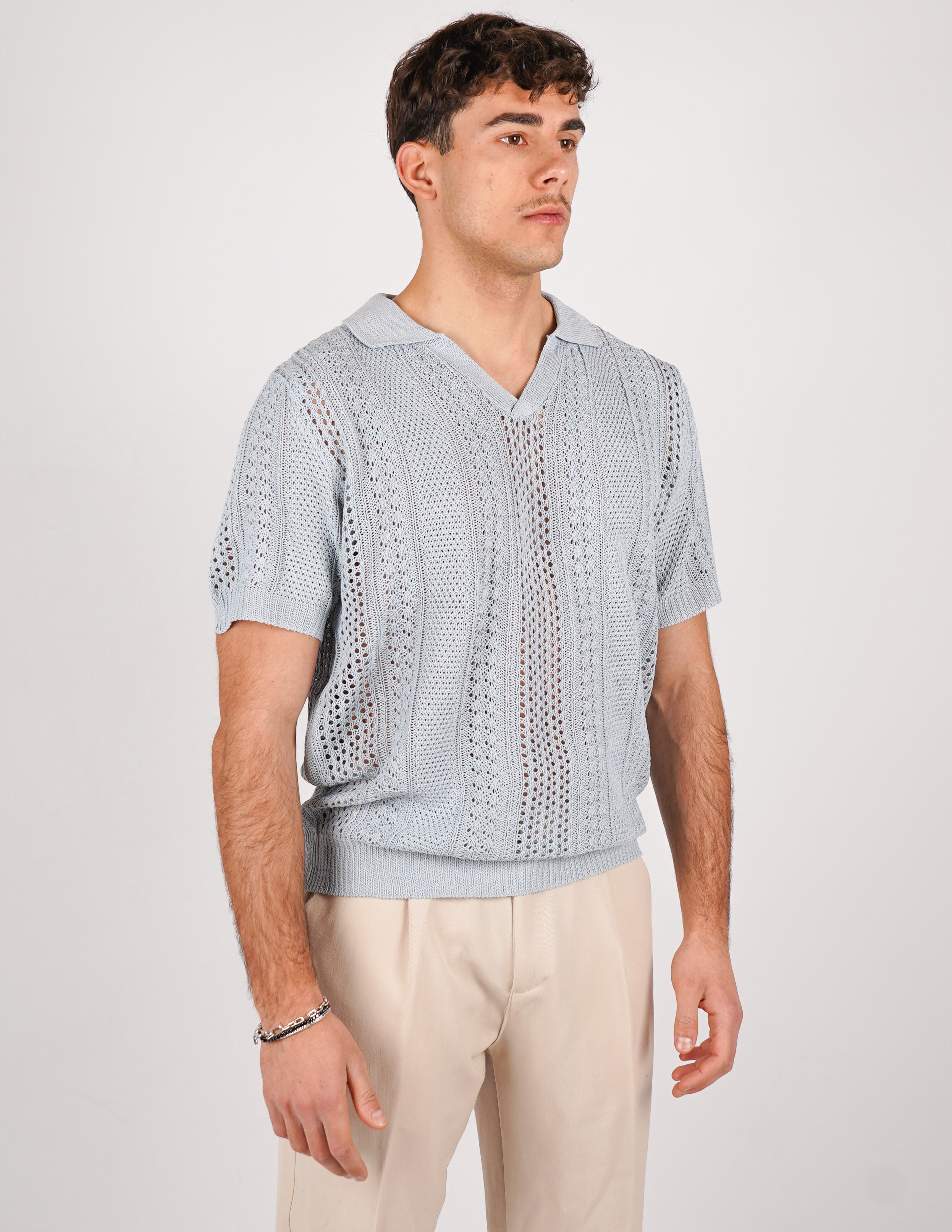 POLO CROCHET SENZA BOTTONI