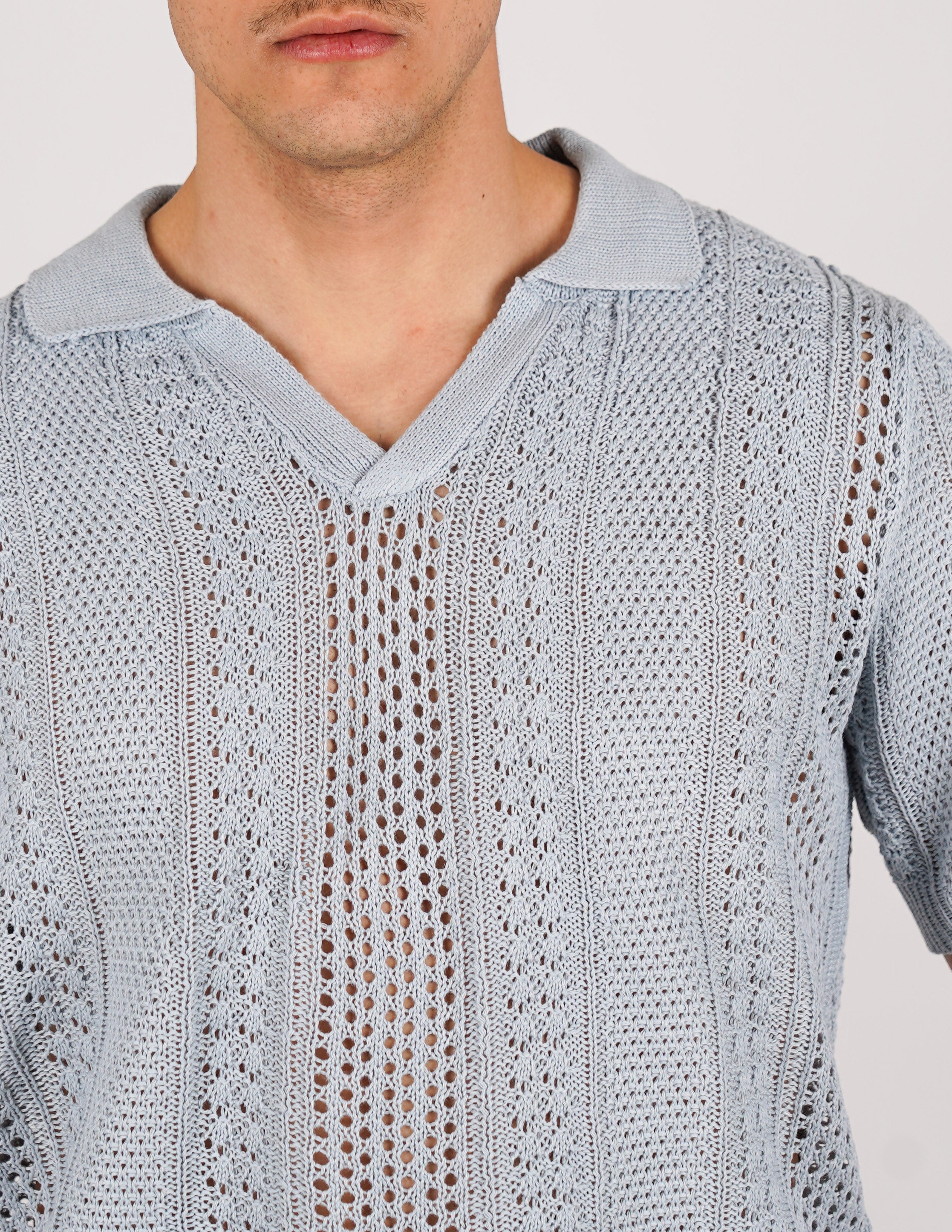 POLO CROCHET SENZA BOTTONI