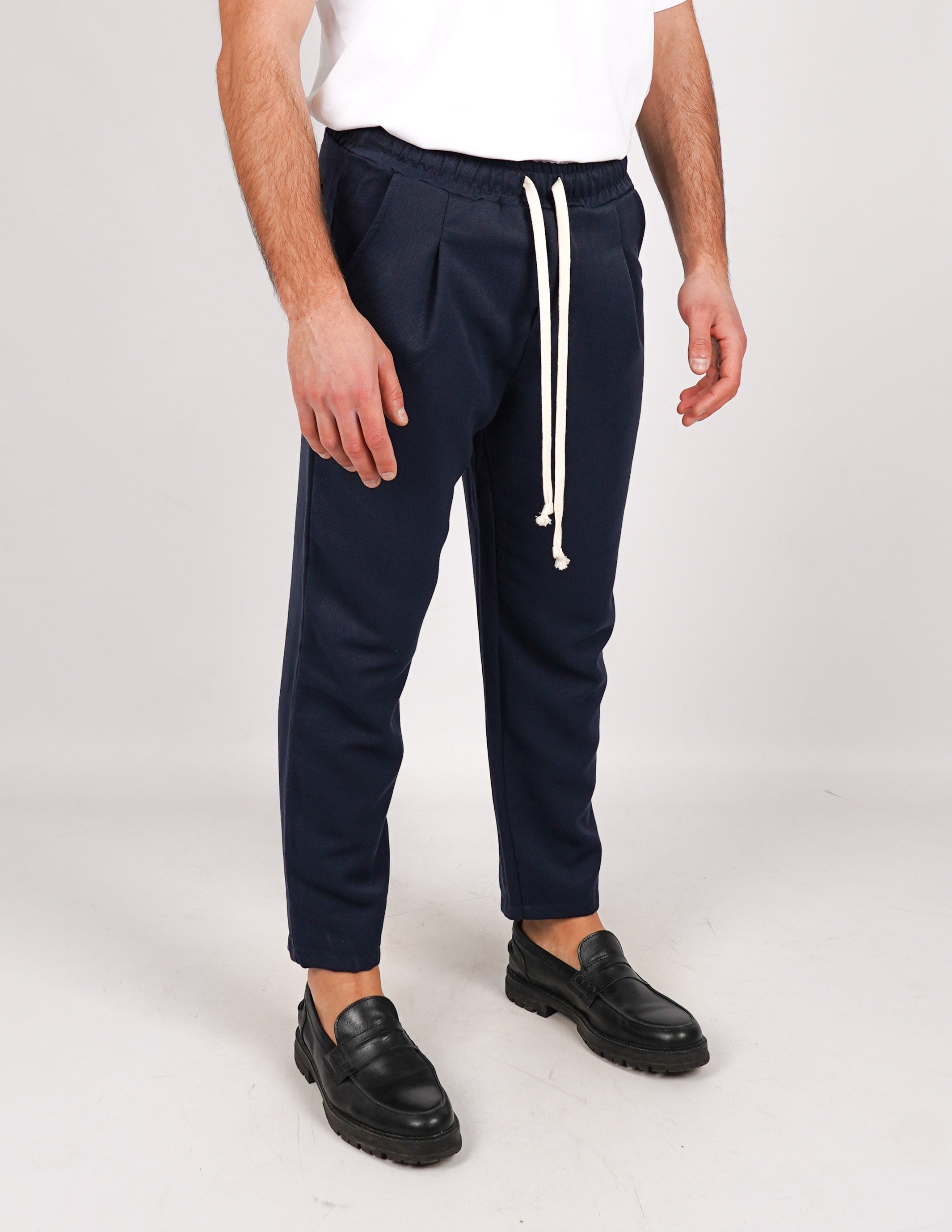 jogger con laccio tinta unita