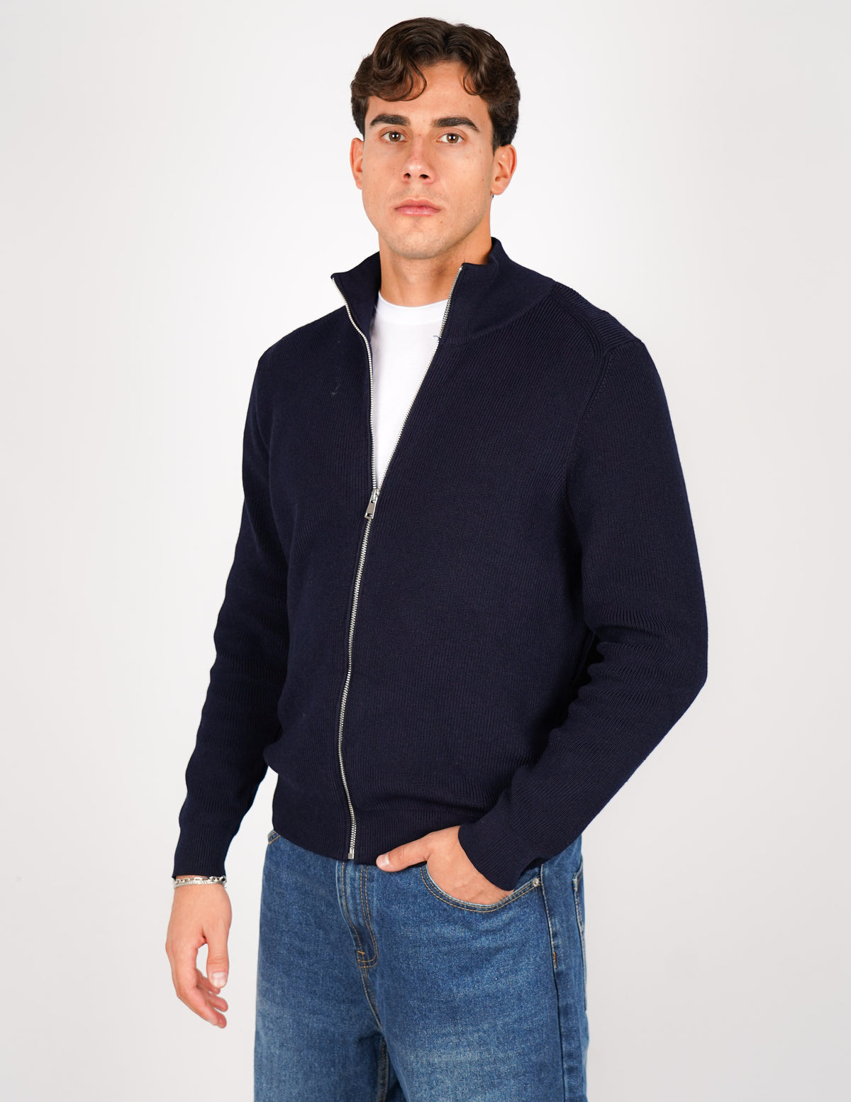 PULLOVER MANICA LUNGA CON ZIP