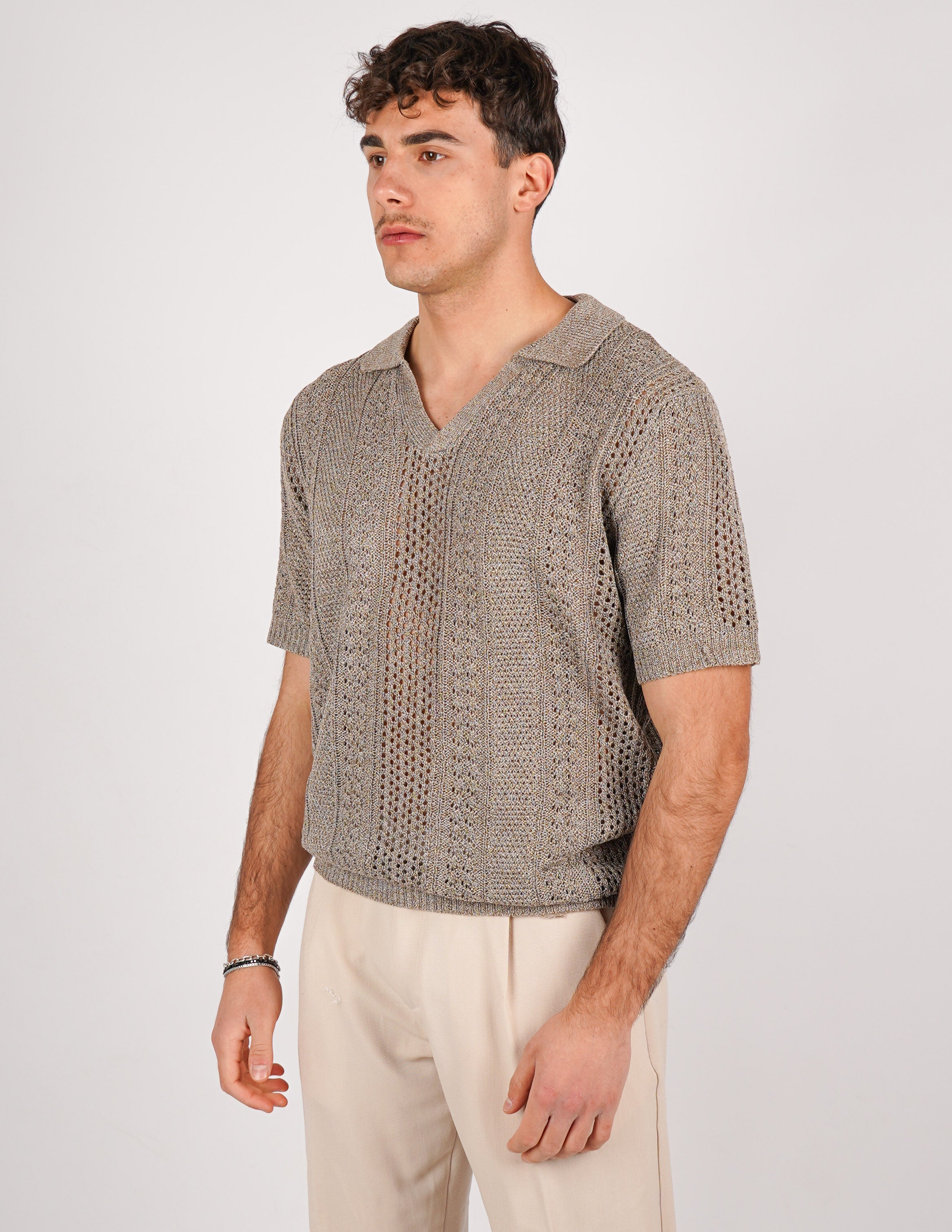 POLO CROCHET SENZA BOTTONI