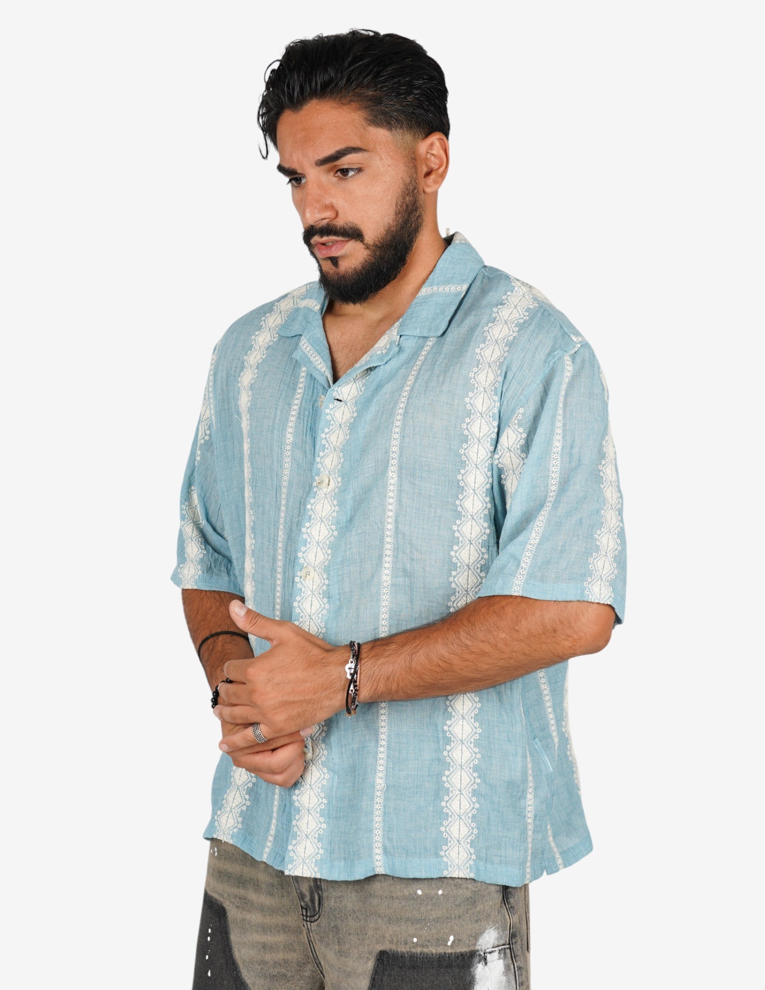 Camicia strutturata manica corta