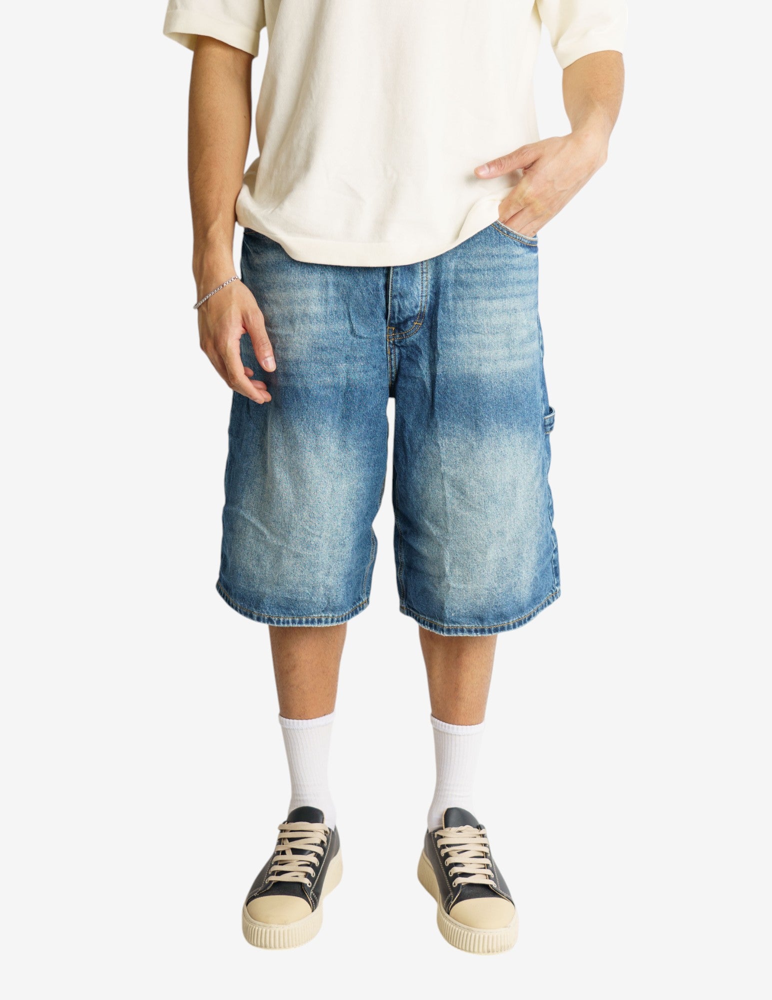 bermuda in denim baggy fit