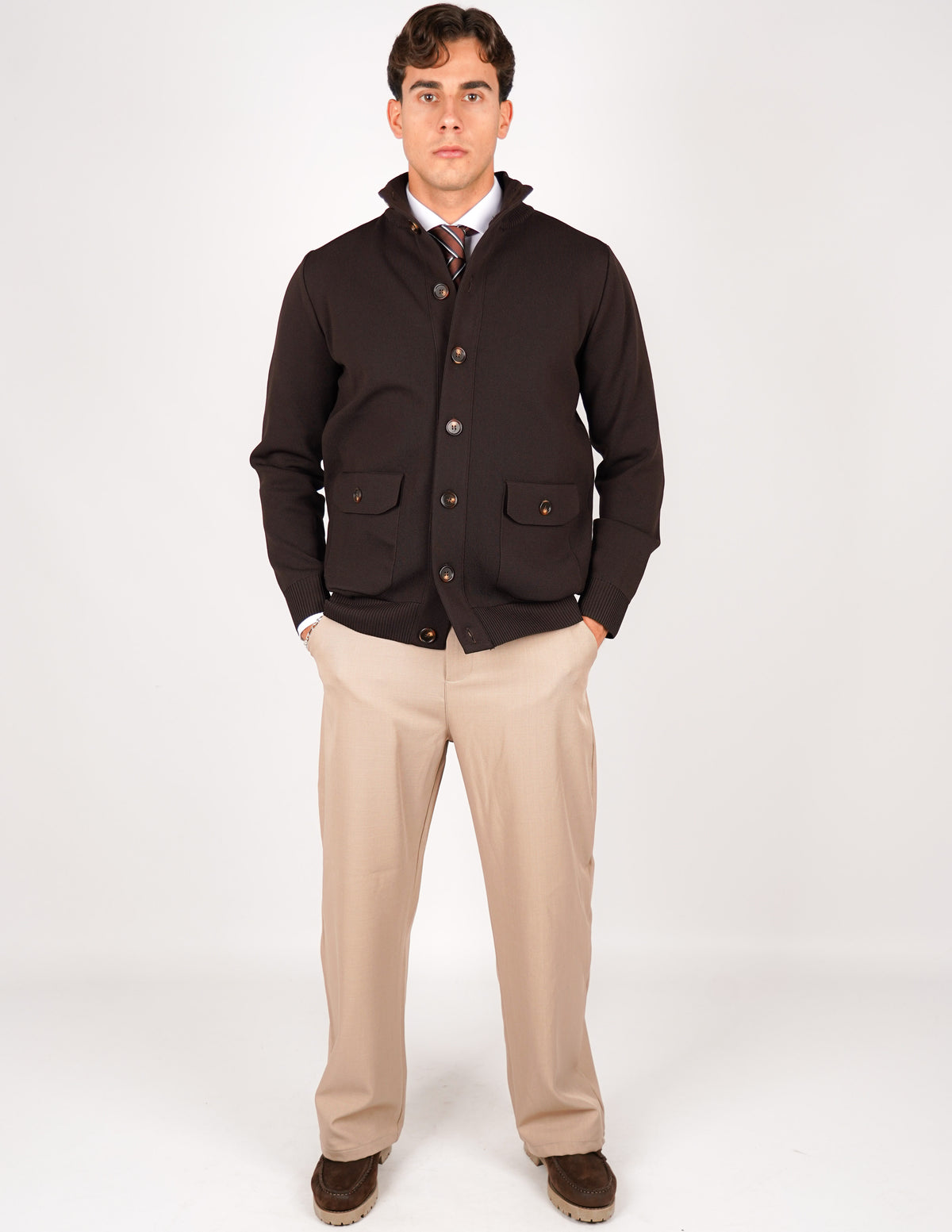 CARDIGAN OVER D CON BOTTONE ANTIPILLING