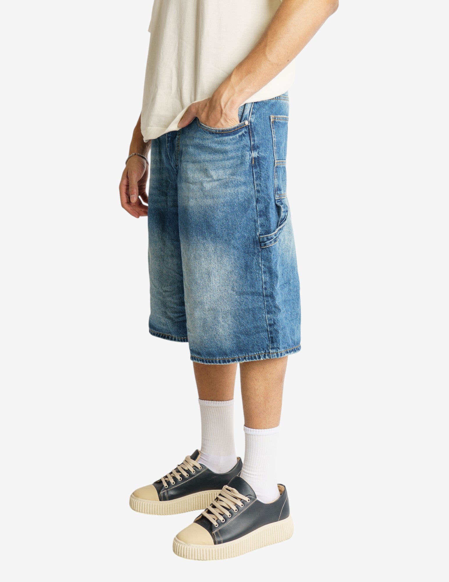 bermuda in denim baggy fit