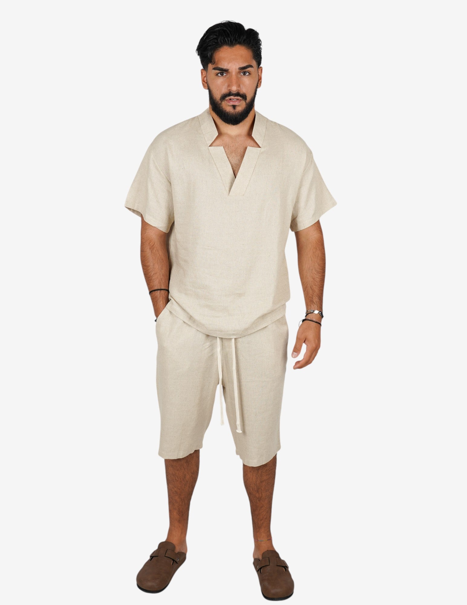 Coordinato basic in lino