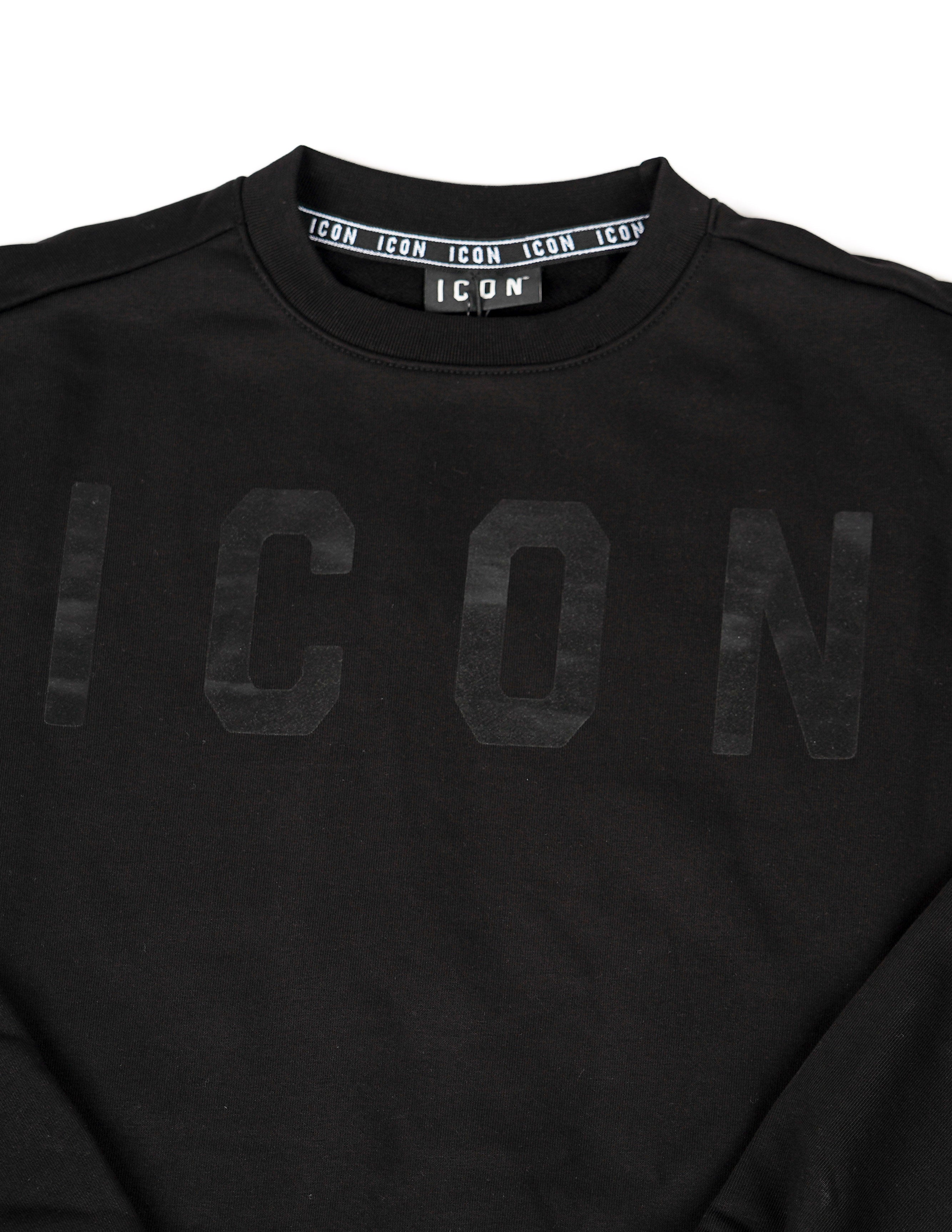 Felpa girocollo logo "ICON"