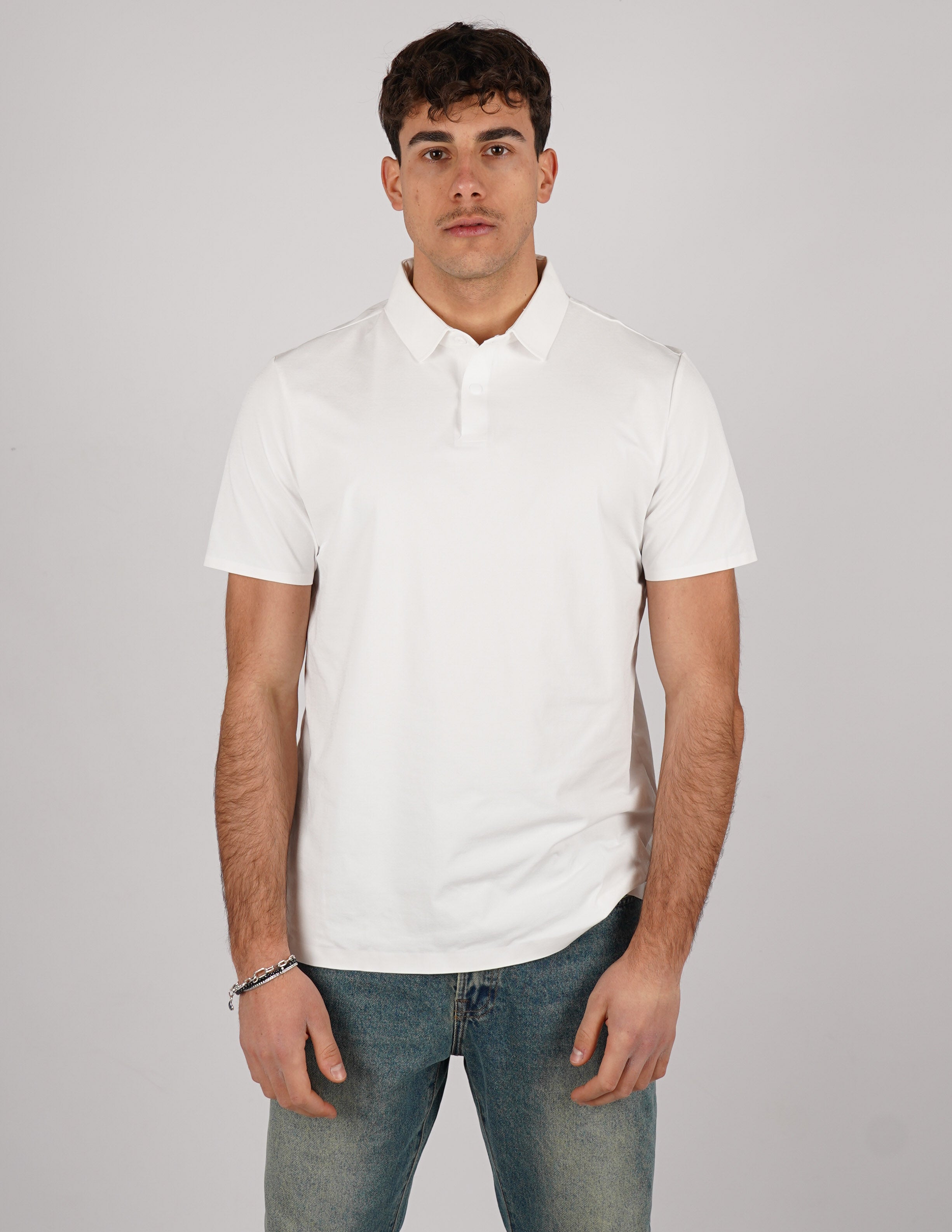 polo in cotone tinta unita