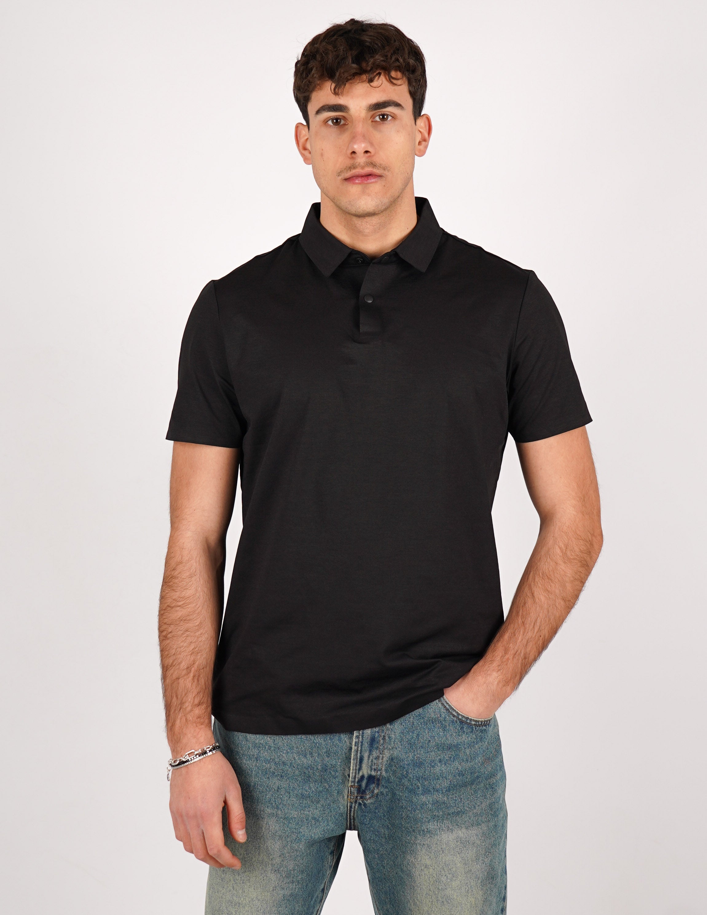 polo in cotone tinta unita