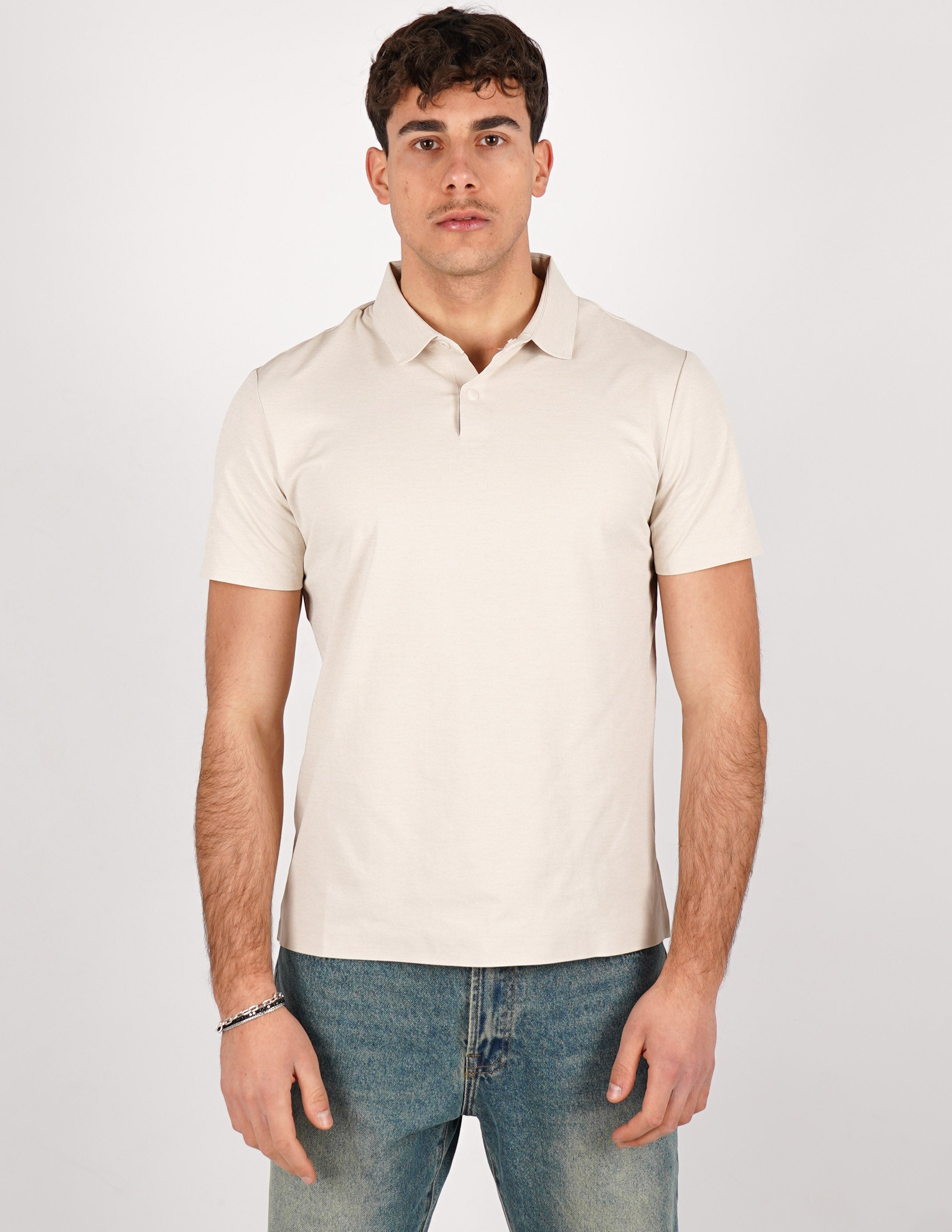 polo in cotone tinta unita