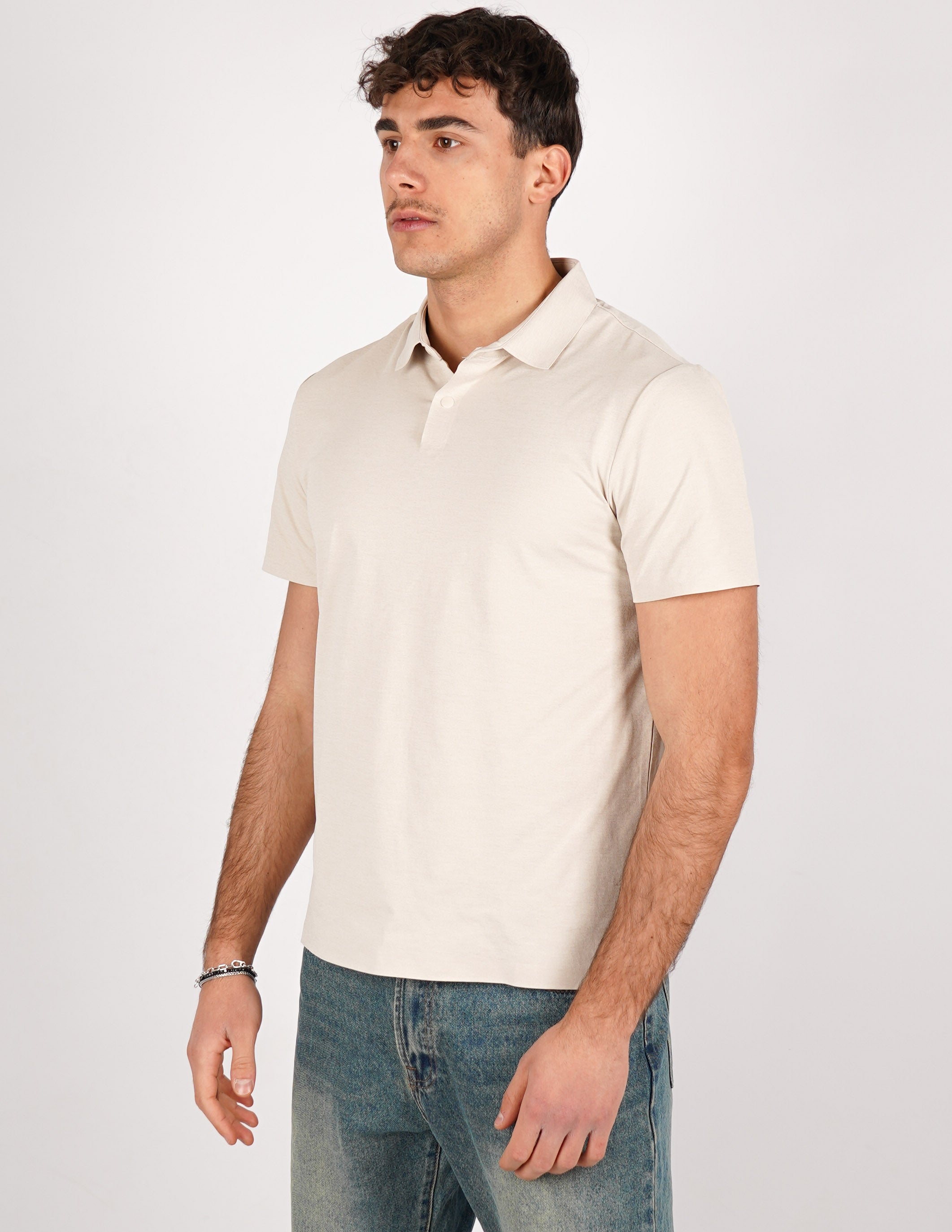 polo in cotone tinta unita