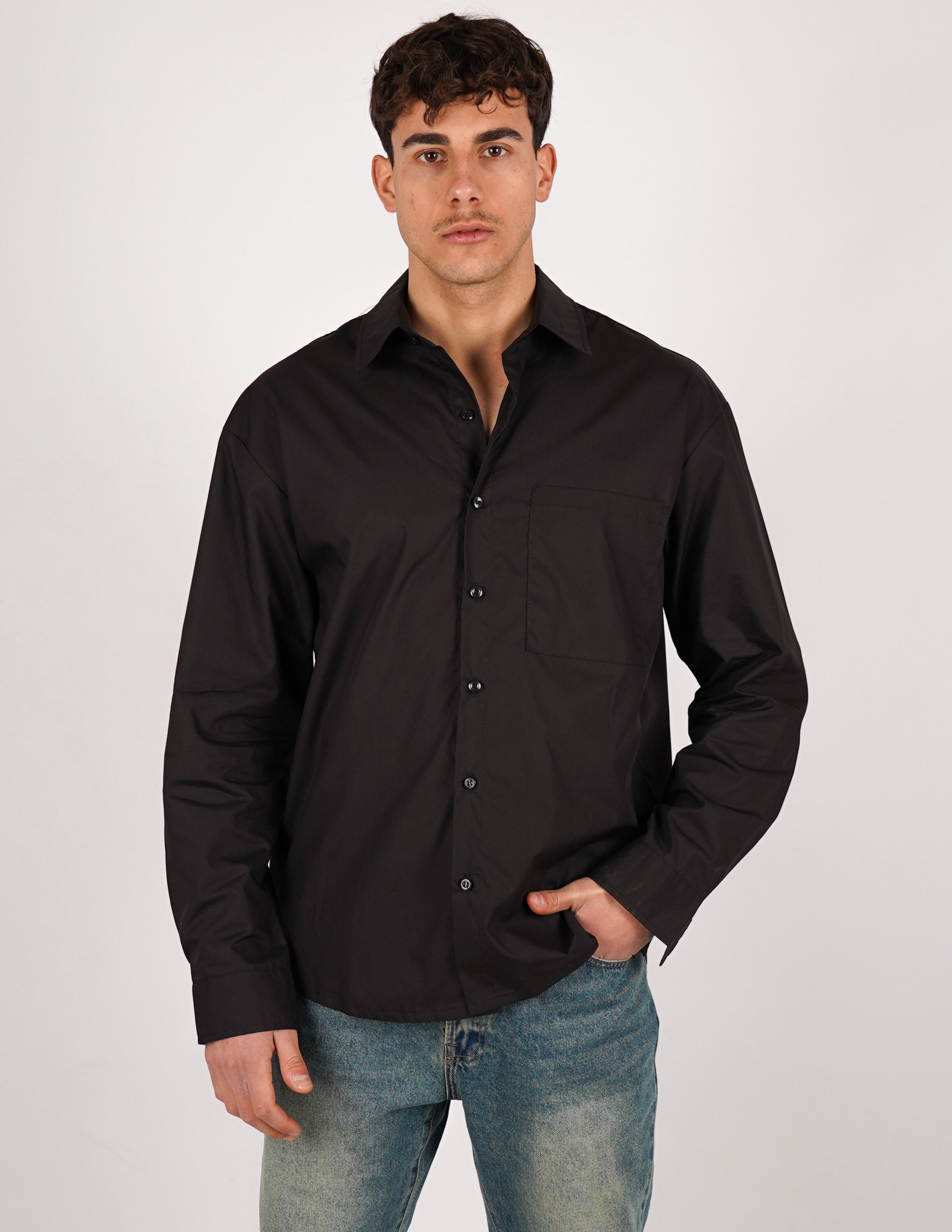camicia oversize in cotone