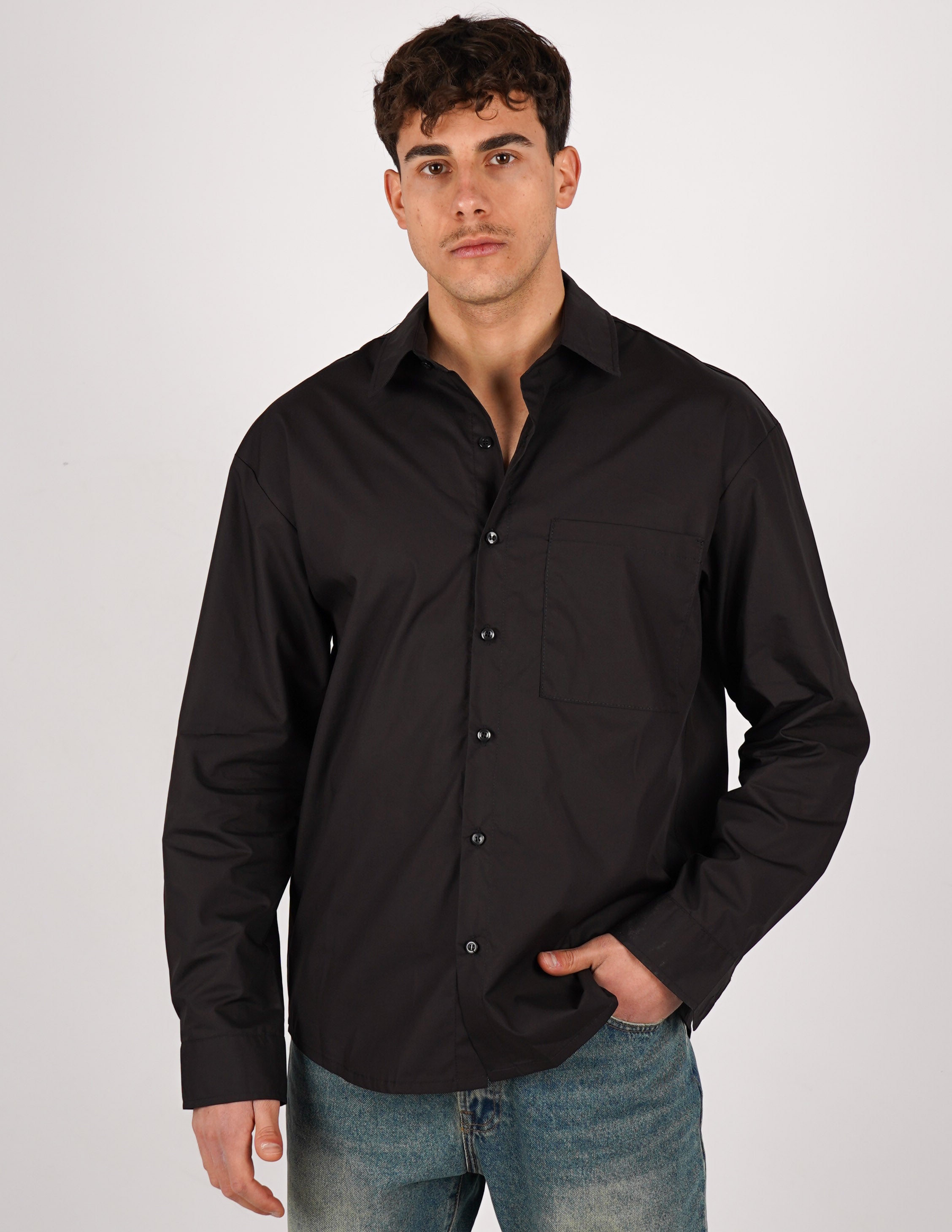 camicia oversize in cotone