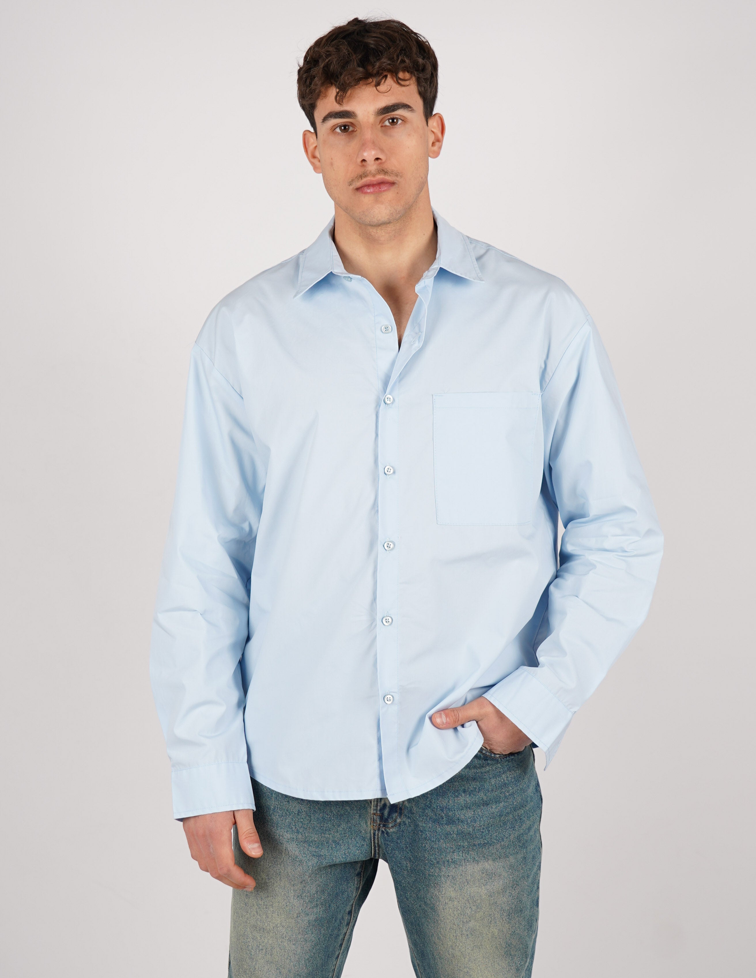 camicia oversize in cotone