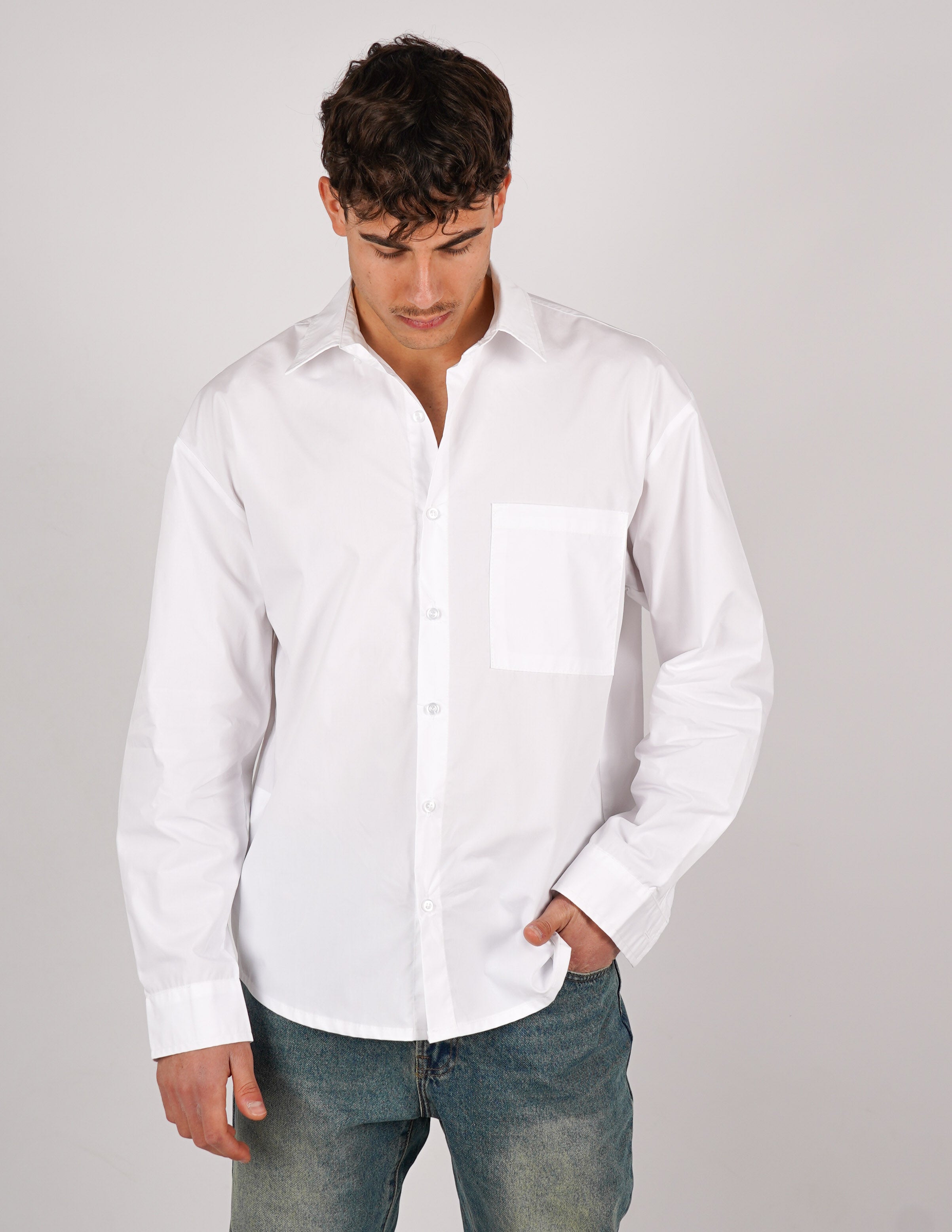 camicia oversize in cotone