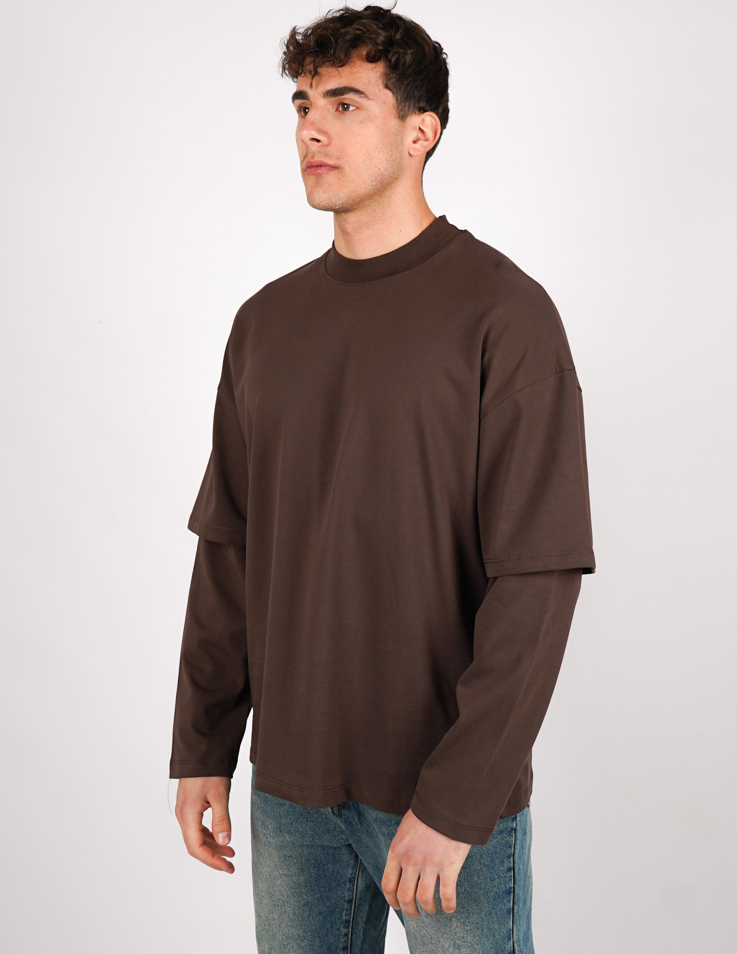 LONG SHIRT IN COTONE TINTA UNITA