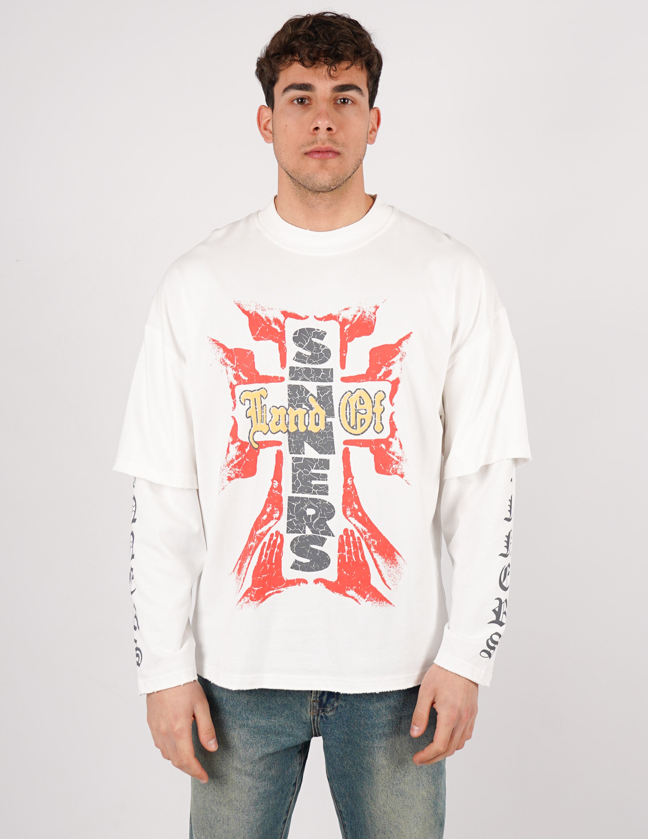 t-shirt long sleeve con stampa