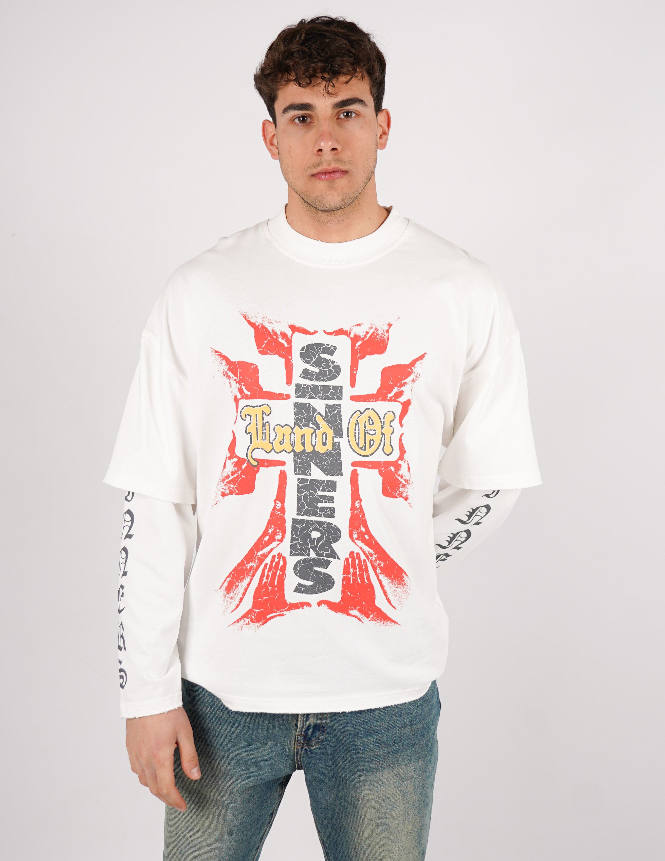 t-shirt long sleeve con stampa