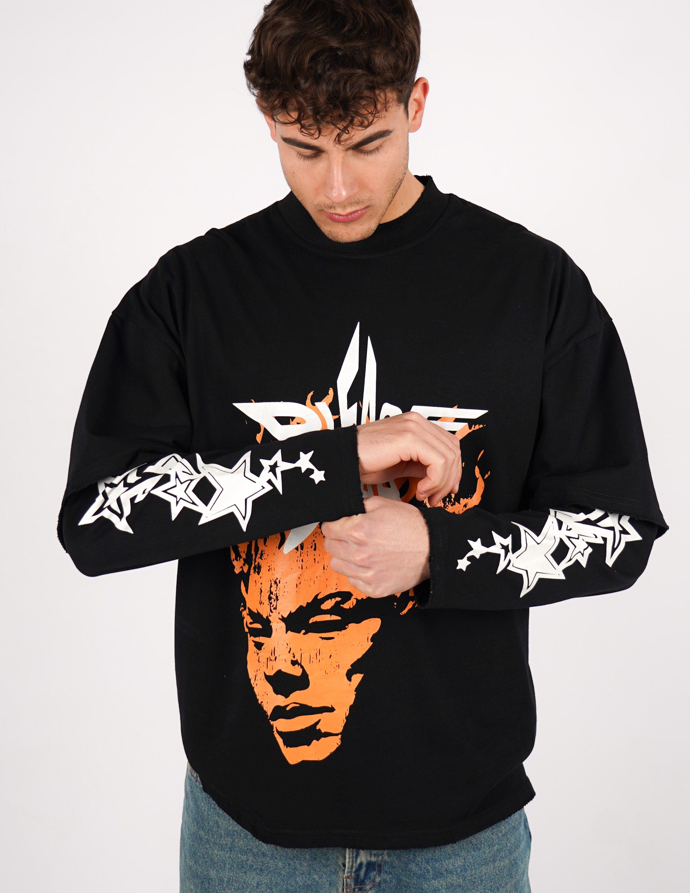 t-shirt long sleeve con stampa