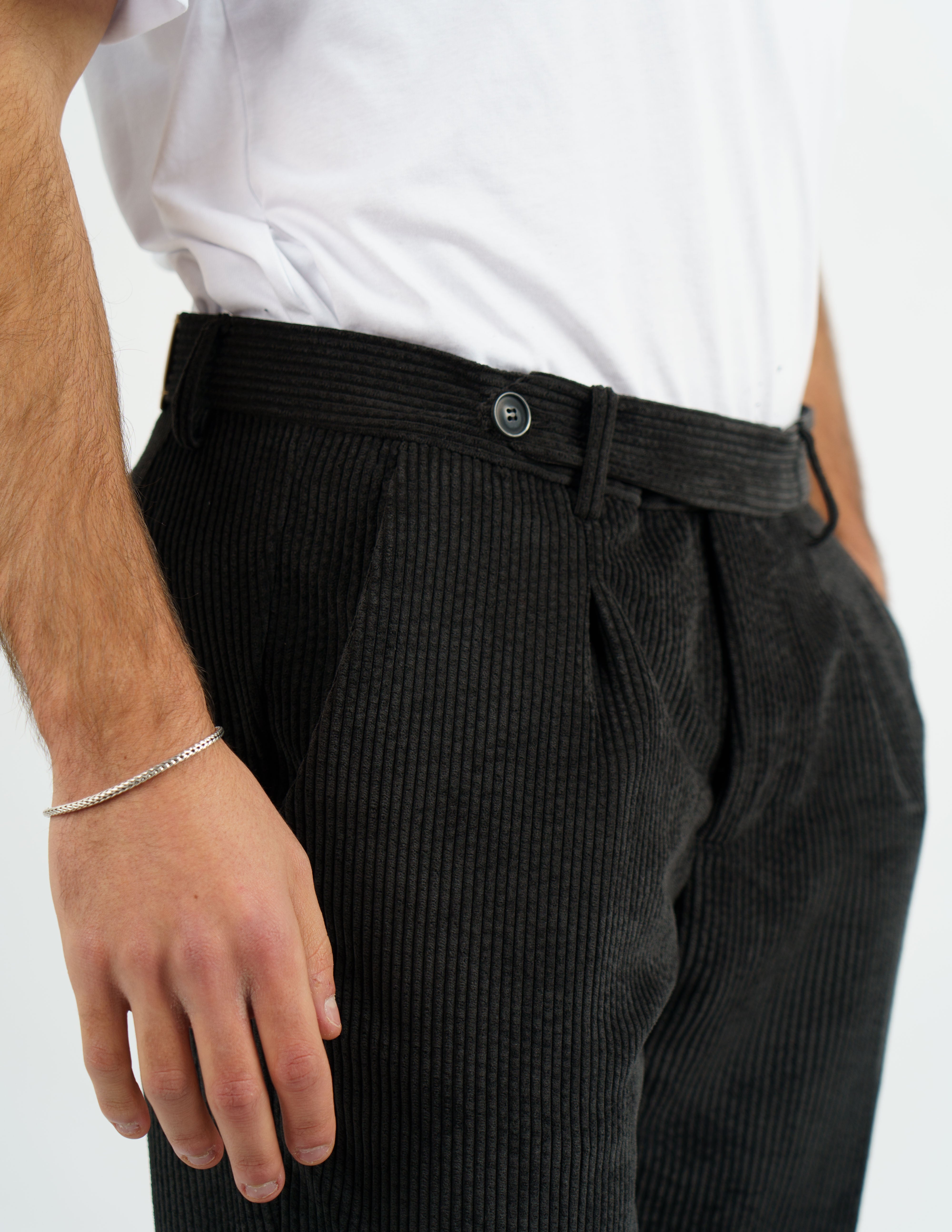 pantalone in velluto sartoriale