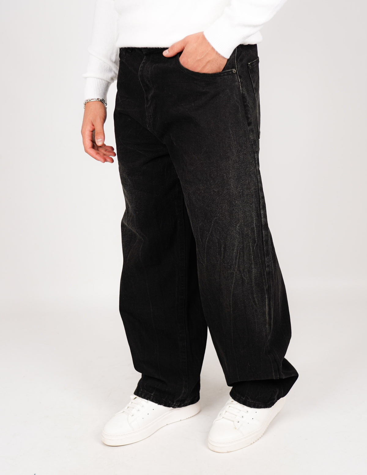 JEANS UOMO TINTA UNITA BAGGY