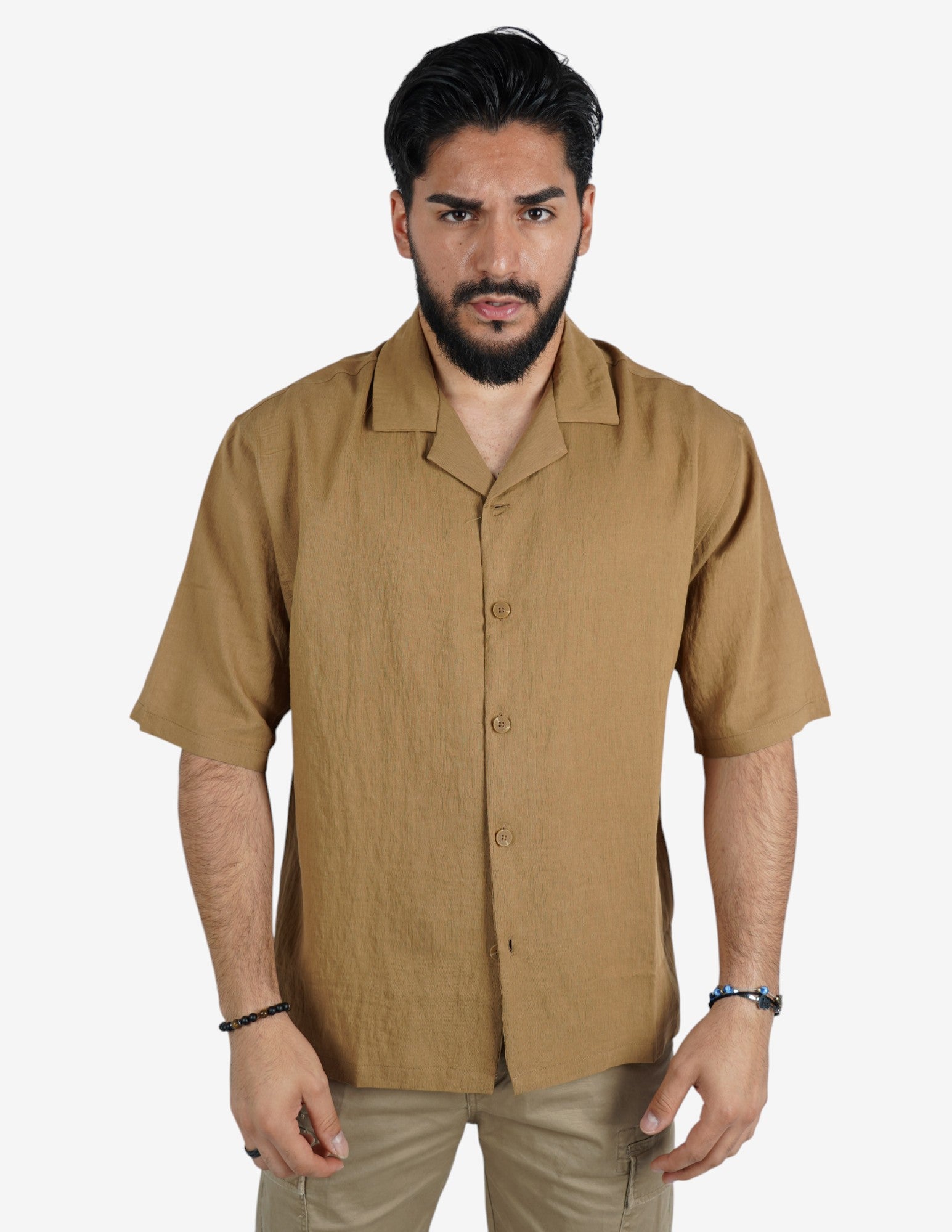Camicia manica corta in tessuto leggero