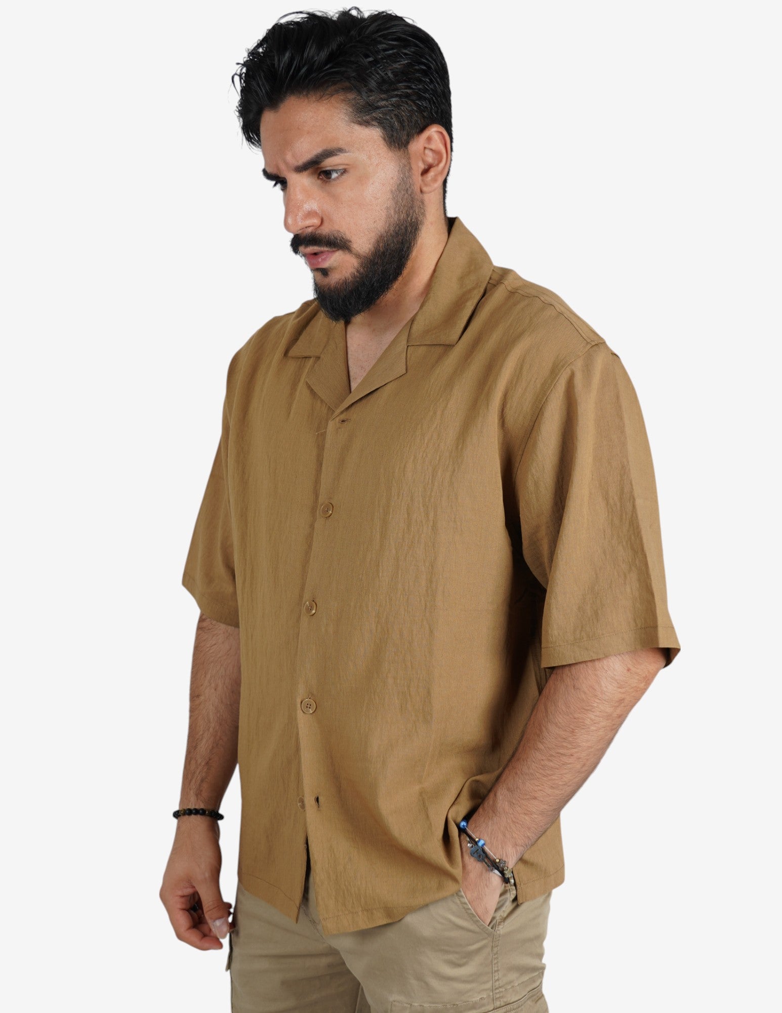 Camicia manica corta in tessuto leggero