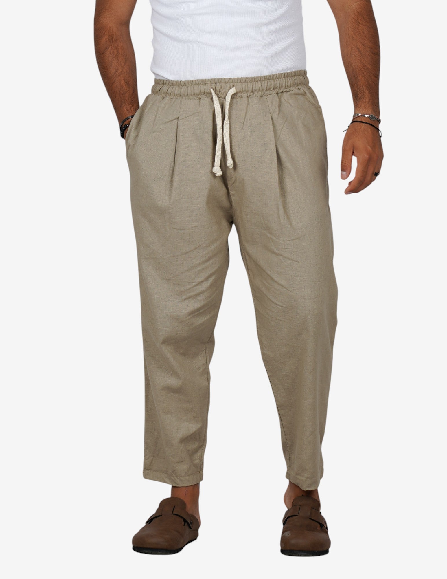 Pantalone jogger in  lino