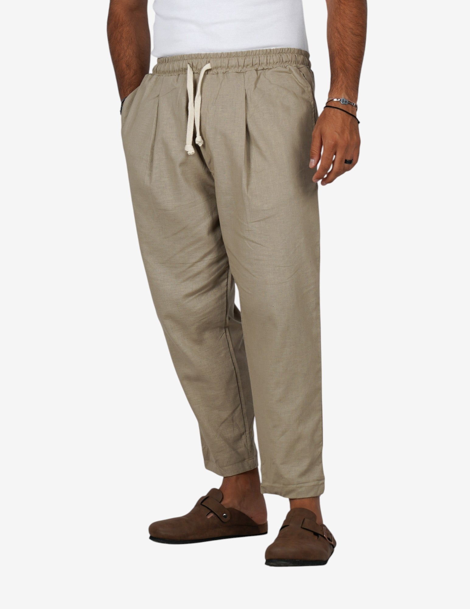 Pantalone jogger in  lino
