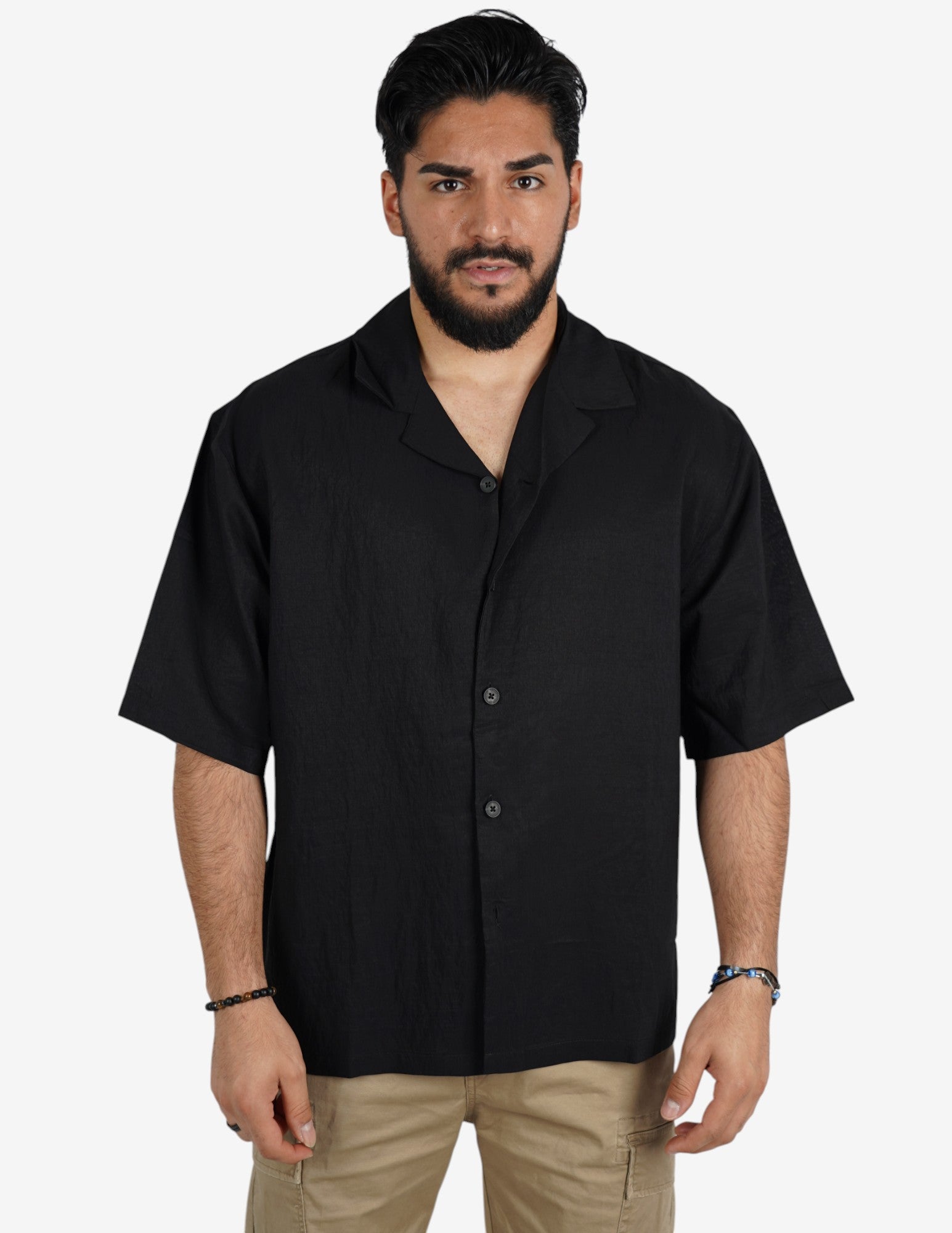 Camicia manica corta in tessuto leggero