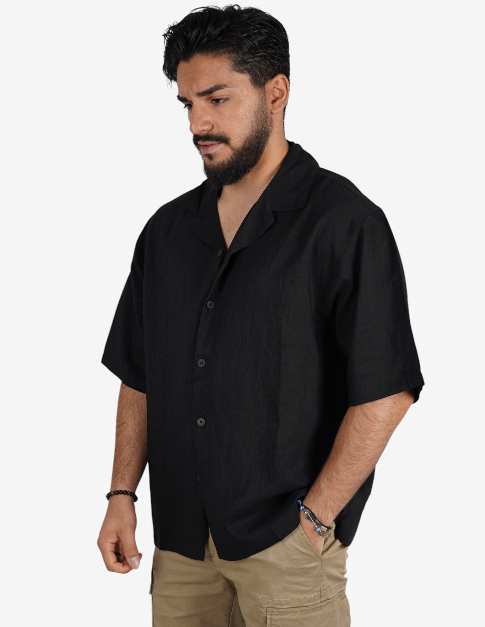 Camicia manica corta in tessuto leggero