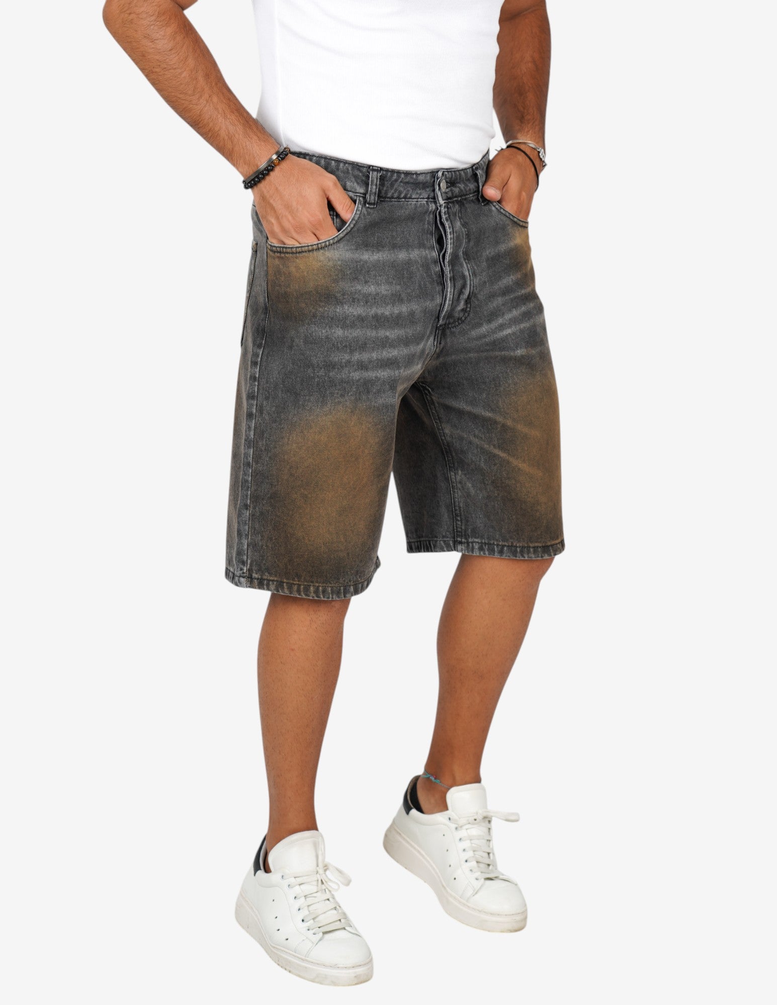 bermuda in jeans strutturato